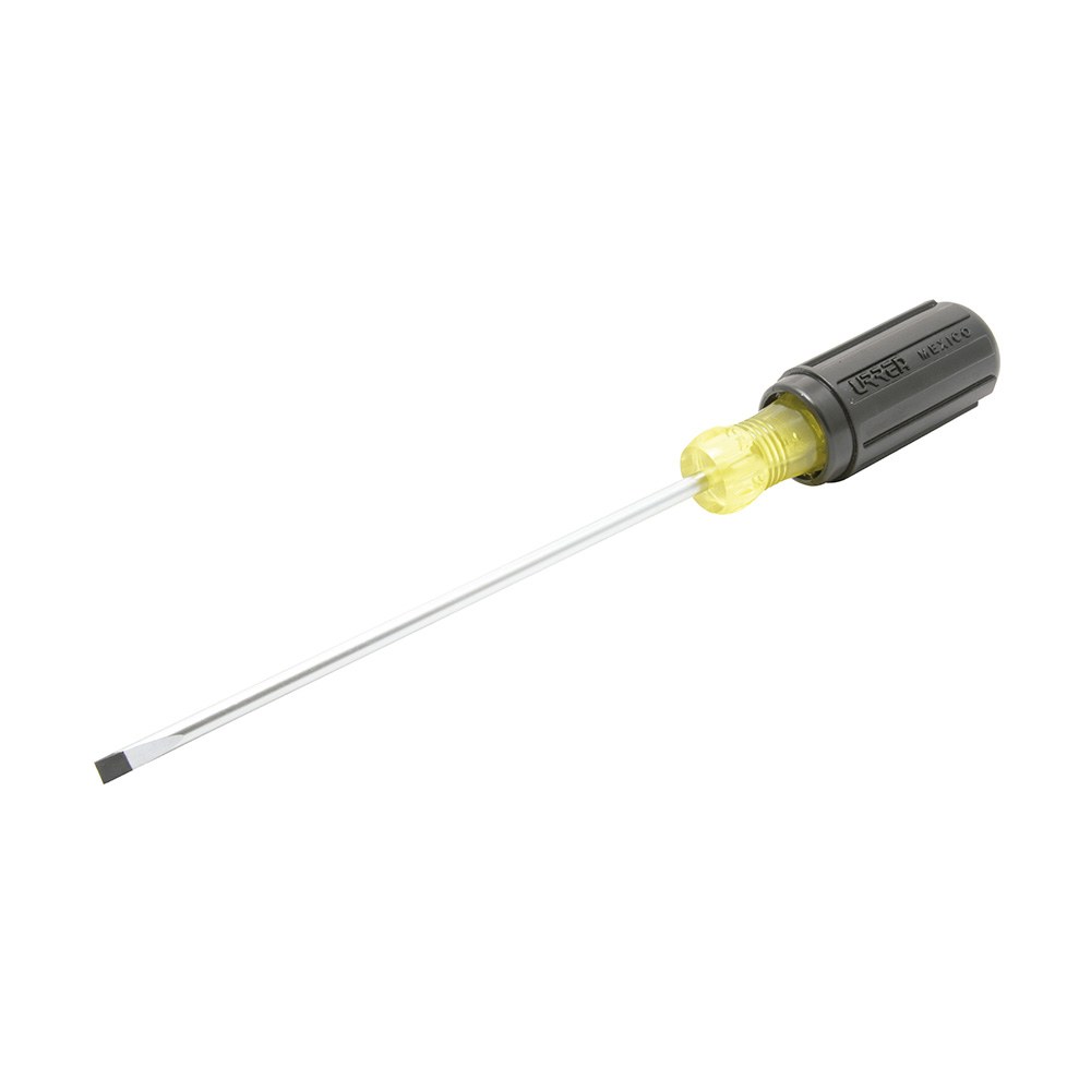 Destornillador con mango cushion grip, punta cabinet barra redonda 3/16" x 6" Urrea