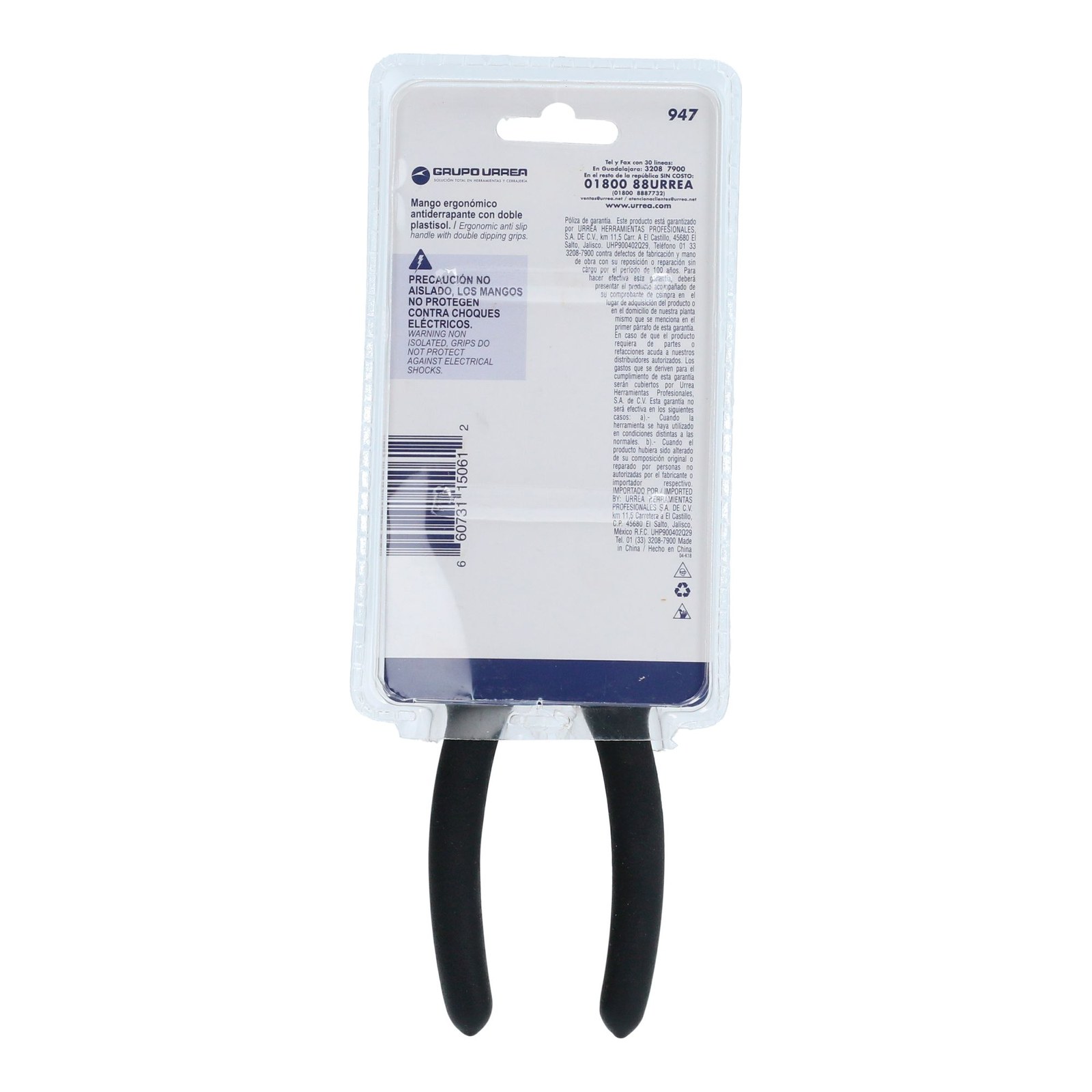 Pinza para electricista con mango rubber grip de 7" corte diagonal Surtek - Imagen 3