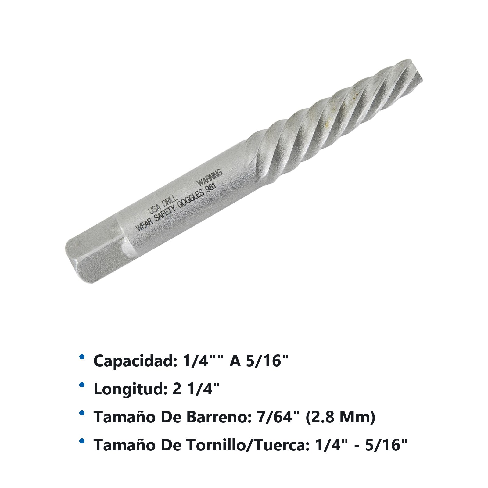 Extractor "cola de cochino" para tornillos 1/4" a 5/16" Urrea - Imagen 3