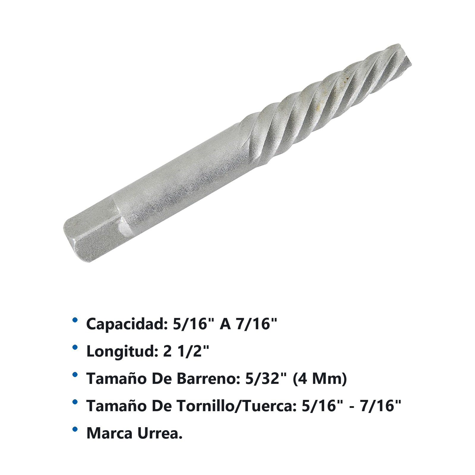 Extractor "cola de cochino" para tornillos 5/16" a 7/16" Urrea - Imagen 3