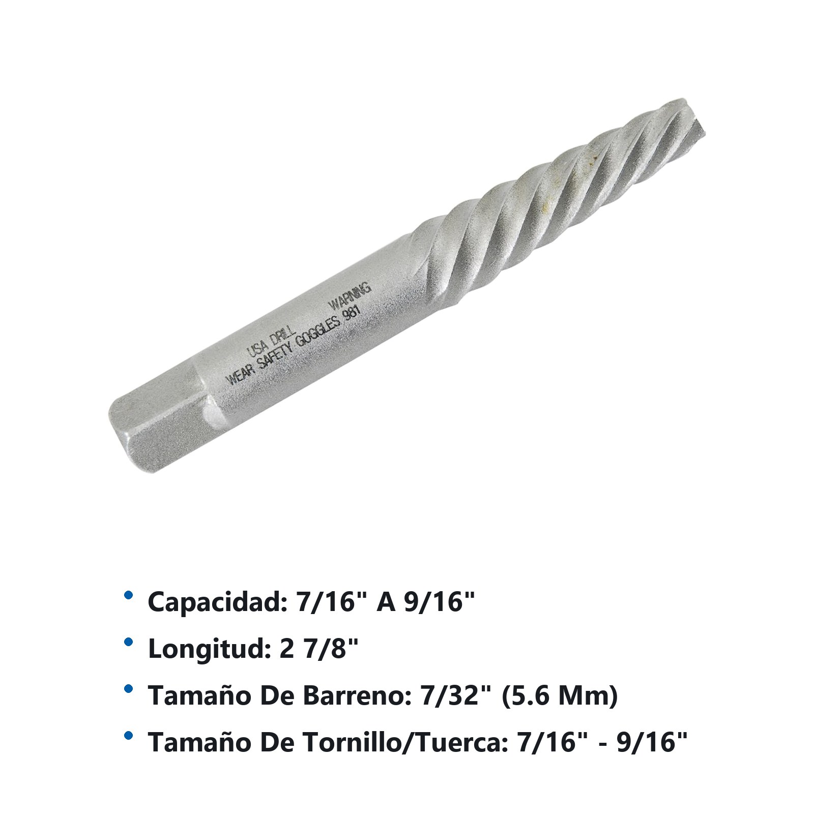 Extractor "cola de cochino" para tornillos 7/16" a 9/16" Urrea - Imagen 3