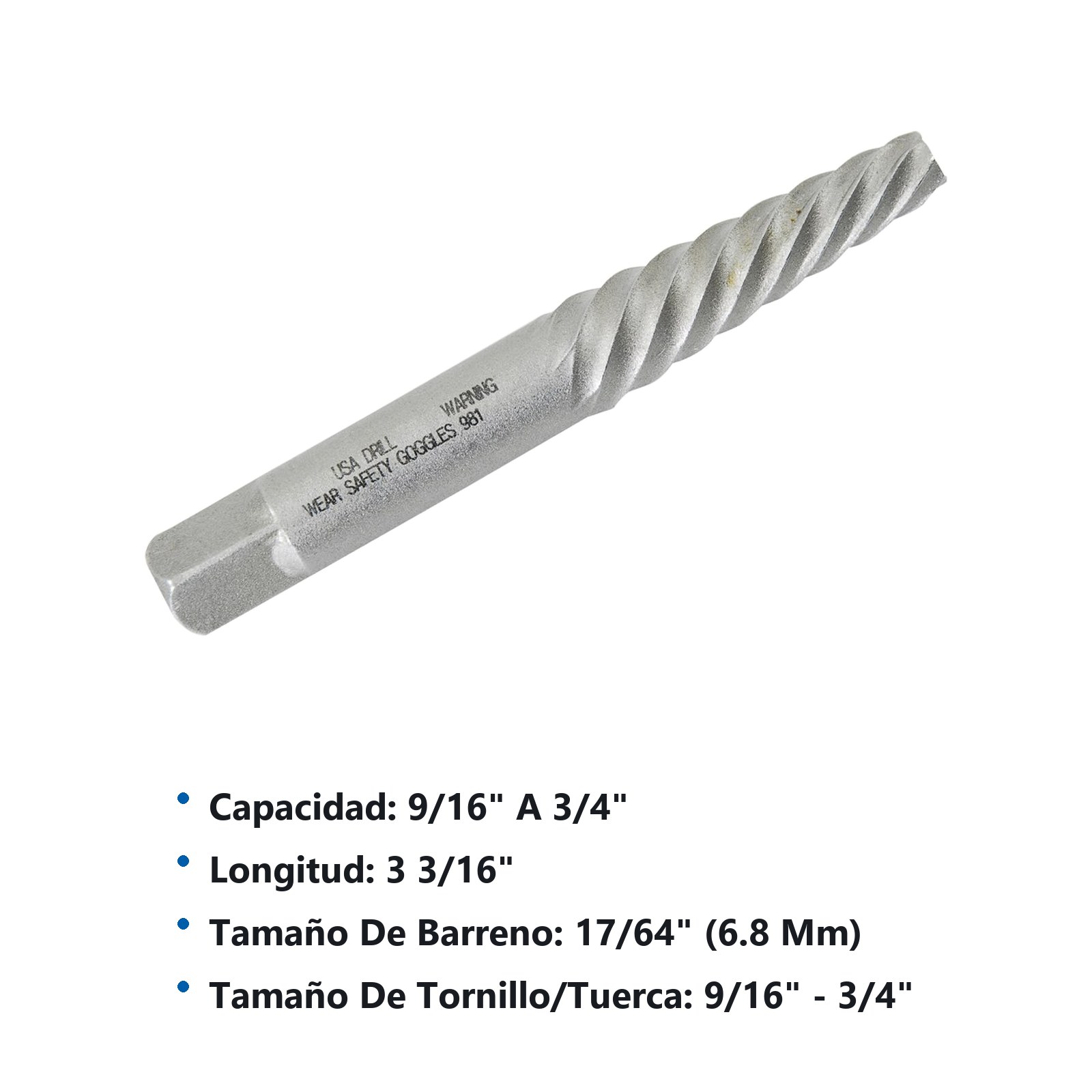 Extractor "cola de cochino" para tornillos 9/16" a 3/4" Urrea - Imagen 3