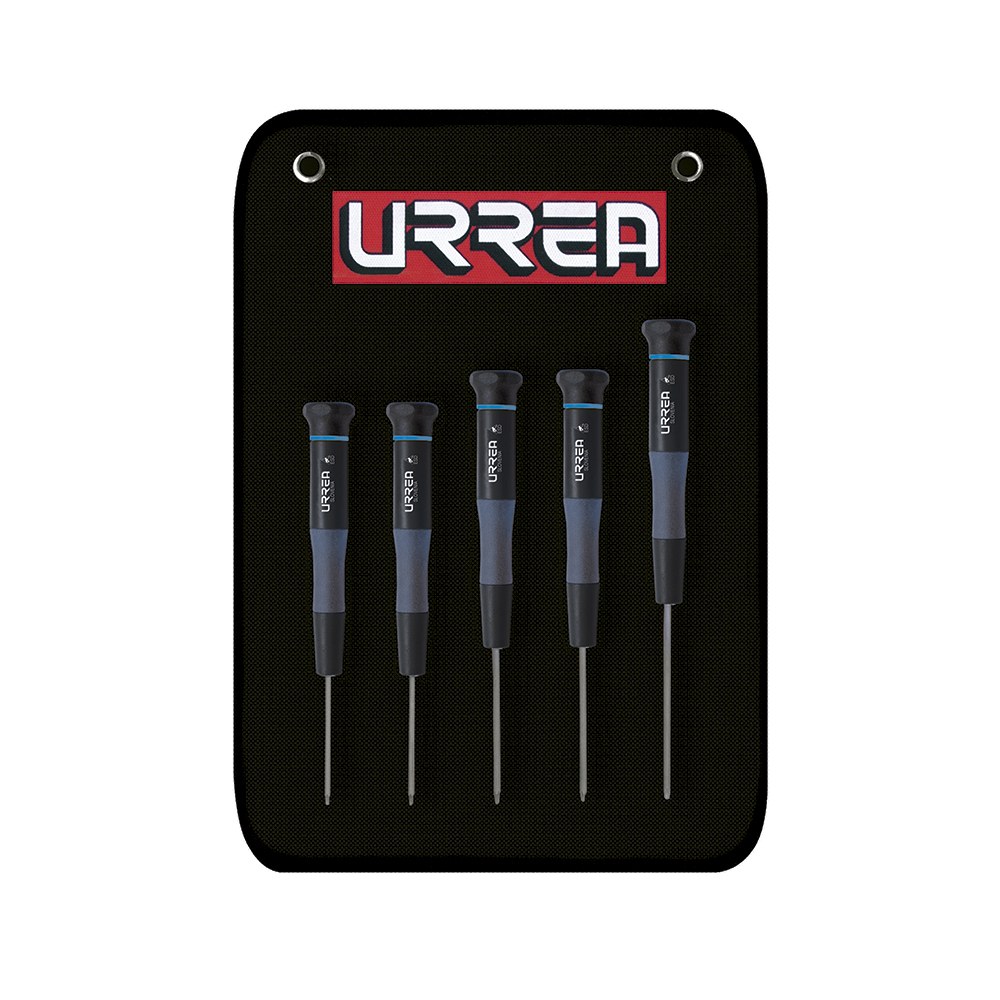 Juego de destornilladores de precisión ESD anti-estáticos punta Torx, 5 pz en estuche Urrea