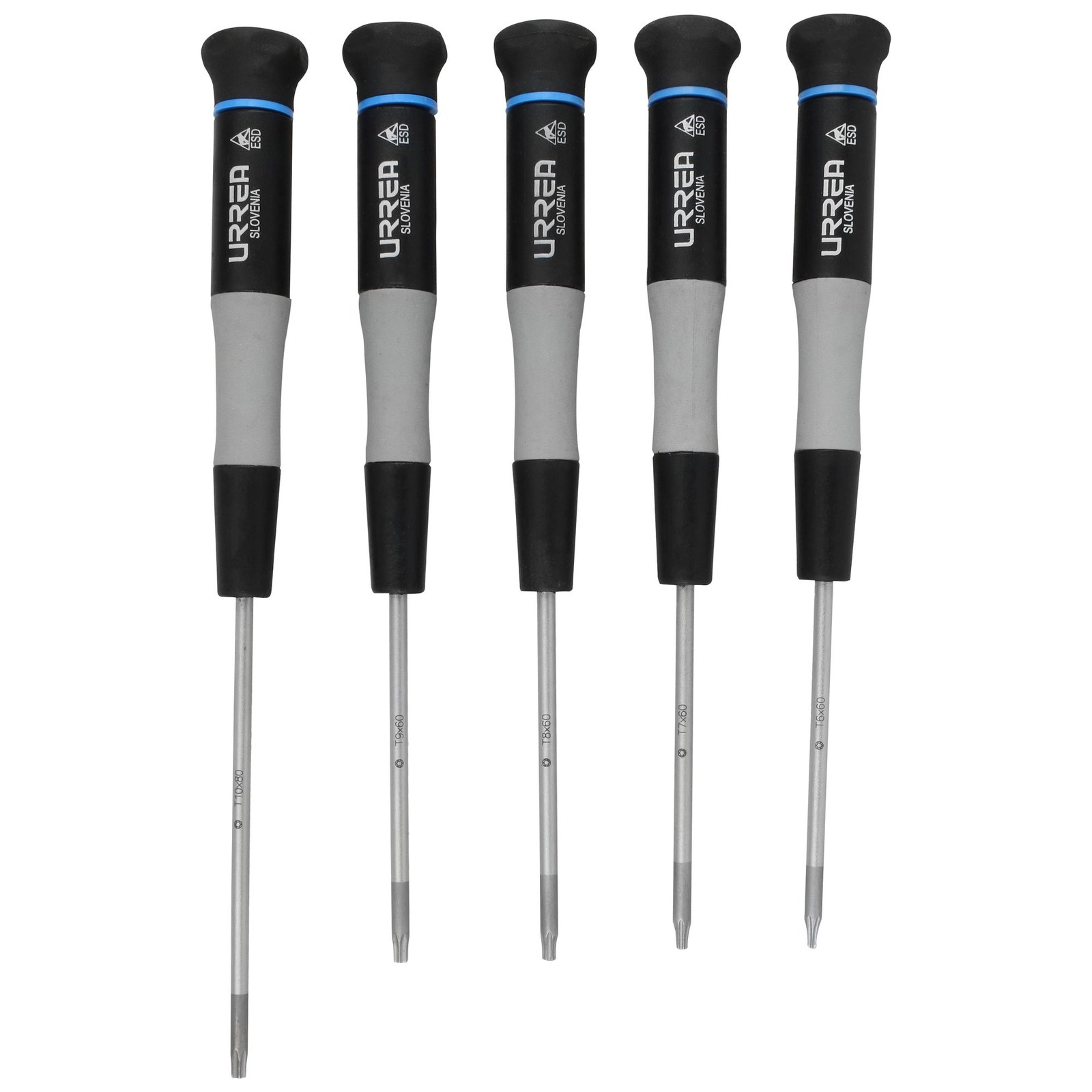 Juego de destornilladores de precisión ESD anti-estáticos punta Torx, 5 pz en estuche Urrea - Imagen 3