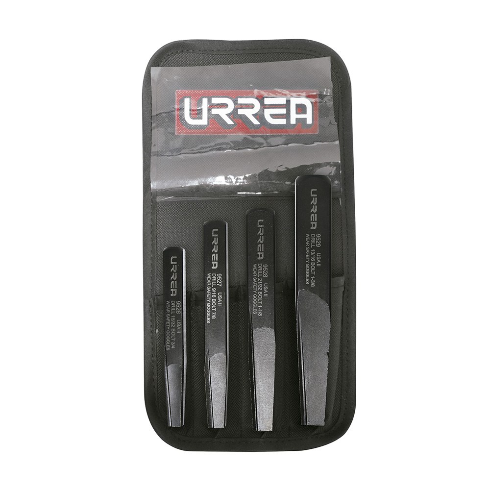 Juego de extractor rectos para tornillos y tubo, 4 piezas Urrea