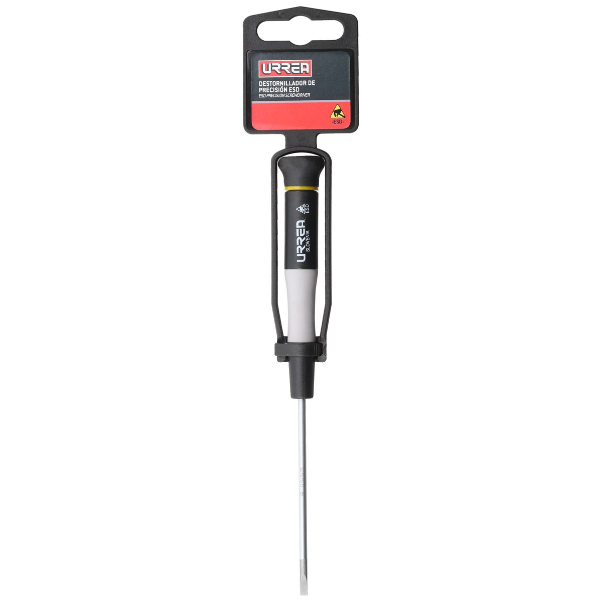 Destornillador de precisión ESD anti-estáticos, punta plana 15/128" x 2-15/16" Urrea - Imagen 2