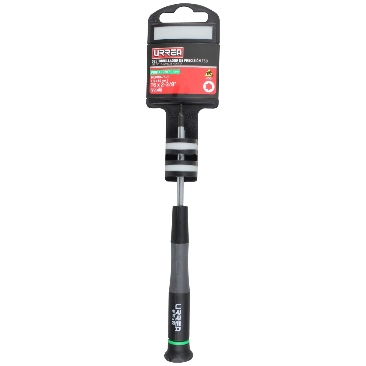 Destornillador de precisión ESD anti-estáticos, punta Torx  T6 x 2-3/8" Urrea - Imagen 3