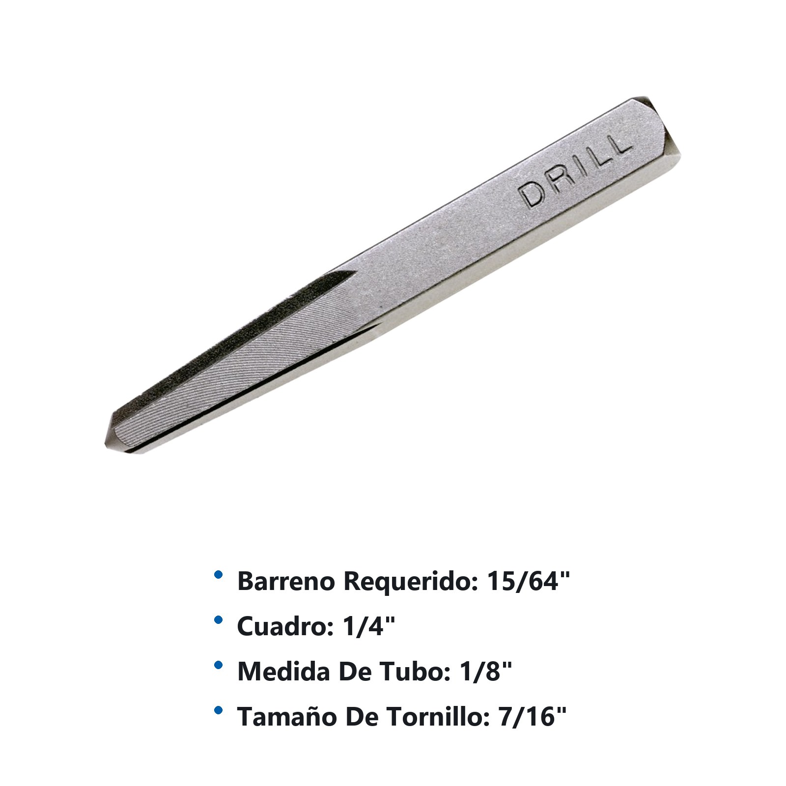 Extractor recto para tornillos y tubos 1/4" x 7/16" Urrea - Imagen 3