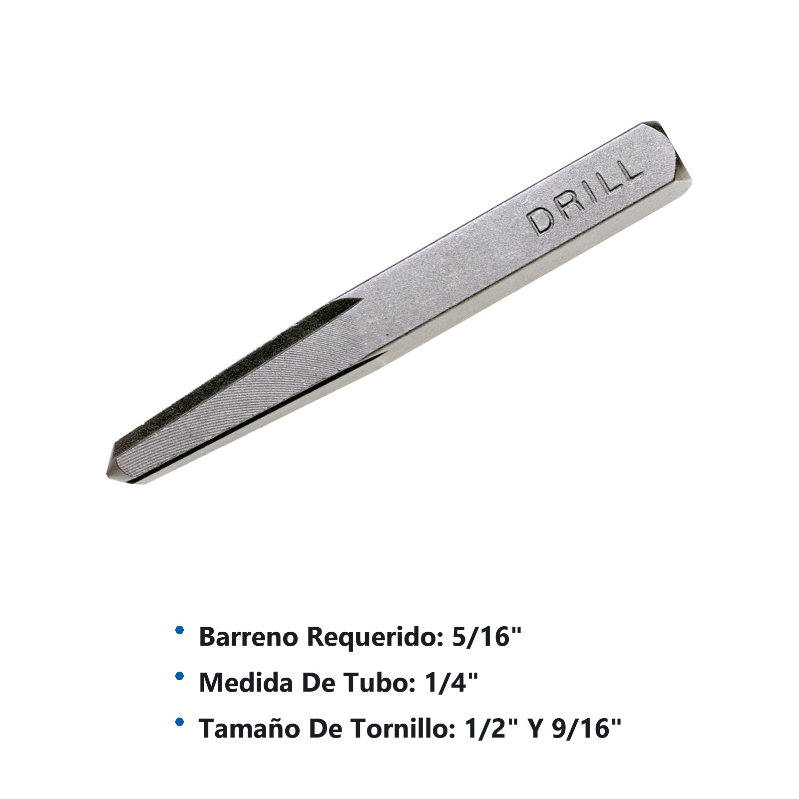 Extractor recto para tornillos y tubos 5/16" x 1/2" y 9/16" Urrea - Imagen 3