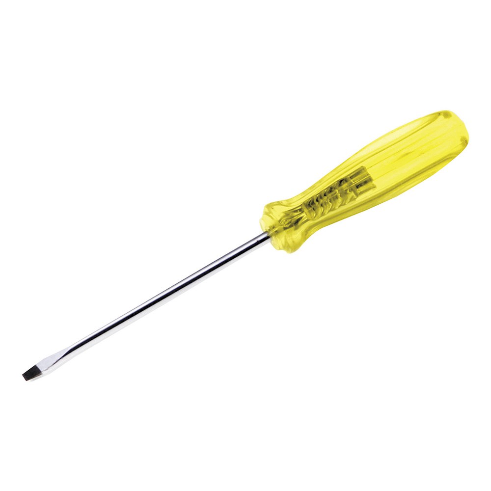 Destornillador con mango ámbar, punta plana barra redonda 1/4" x 6" Urrea