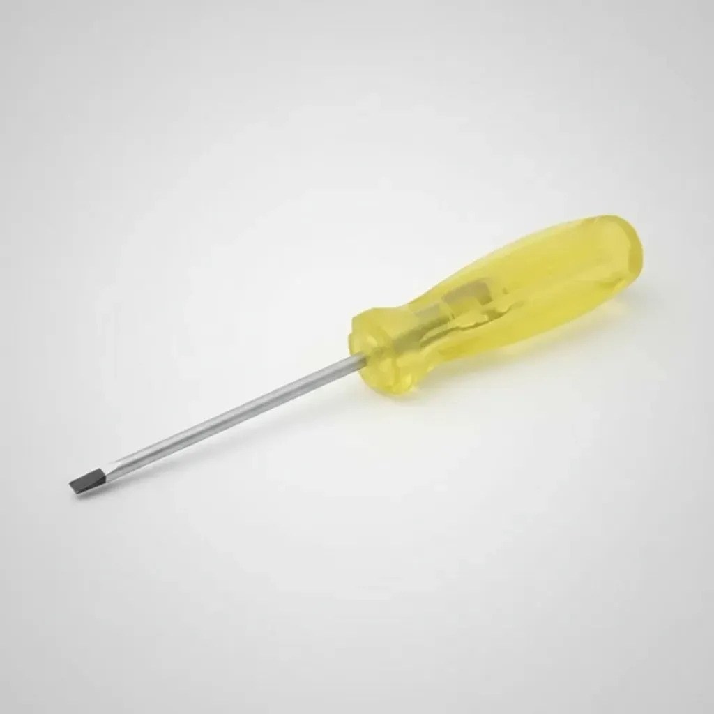 Destornillador con mango ámbar, punta cabinet barra redonda 1/8" x 3" Urrea - Imagen 3