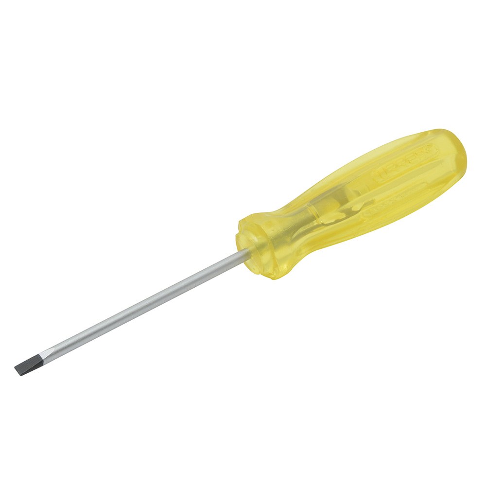 Destornillador con mango ámbar, punta cabinet barra redonda 3/16" x 6" Urrea