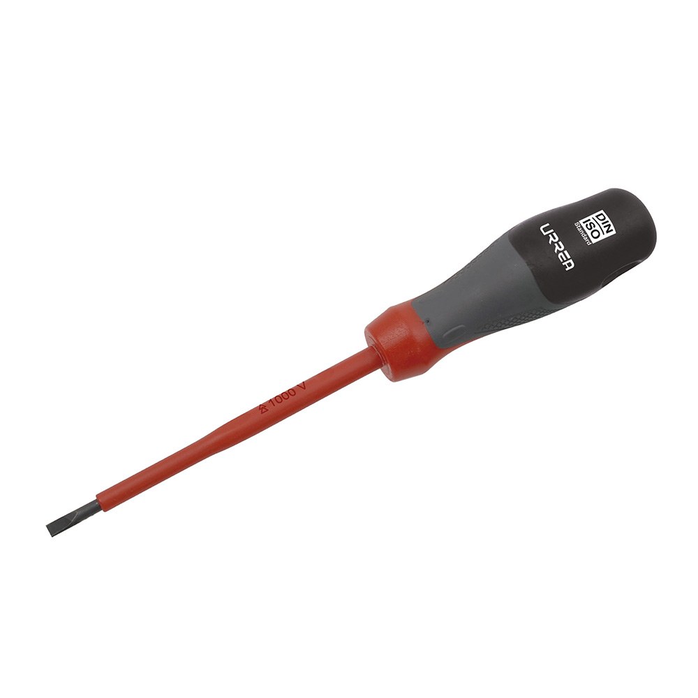 Destornillador con mango trimaterial 1000 V, punta plana 7/32" x 5" Urrea