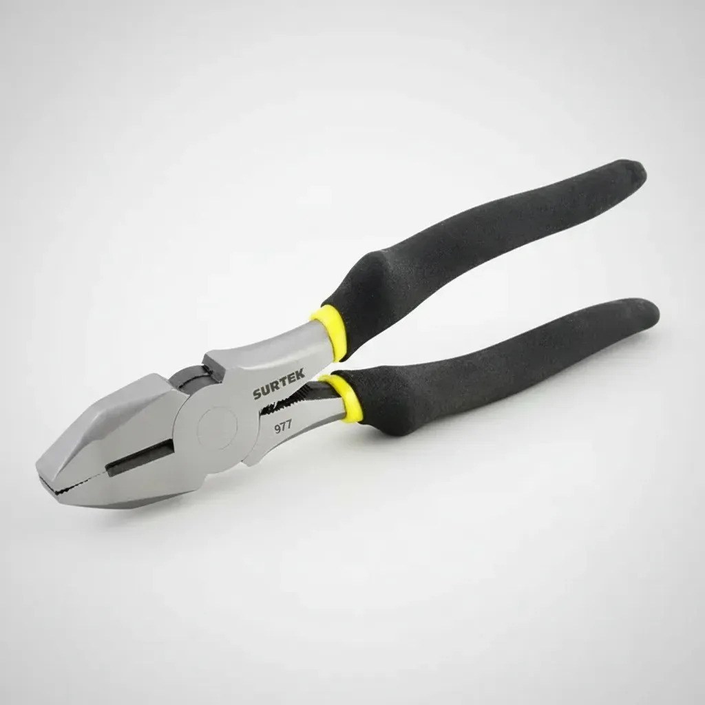 Pinza para electricista con mango rubber grip de 7" corte lateral nariz cuadrada Surtek - Imagen 4