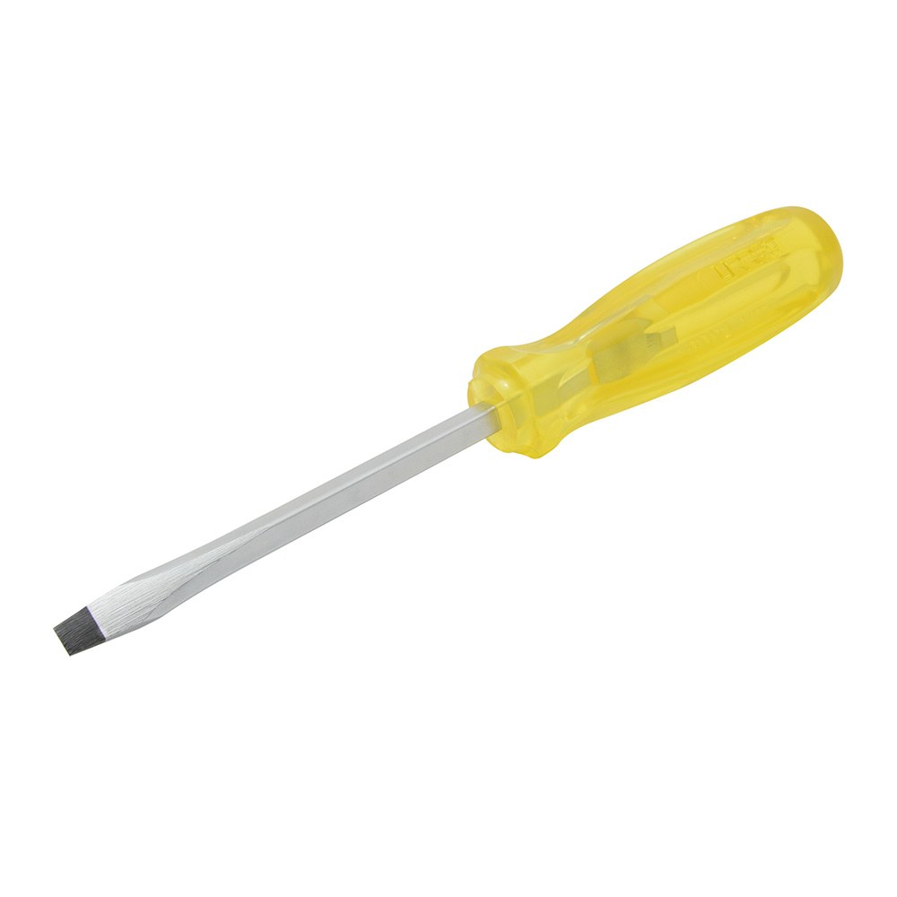 Destornillador con mango ámbar, punta plana barra cuadrada 1/4" x 3" Urrea