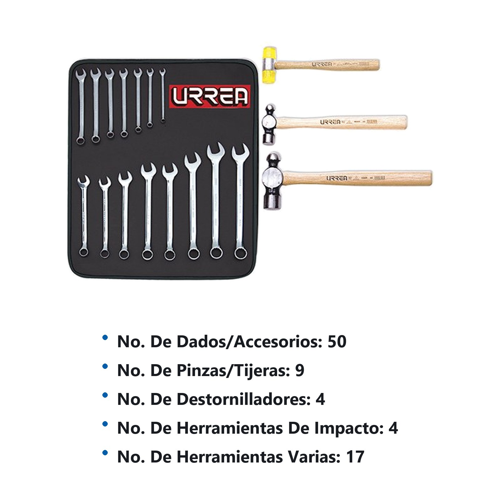 Juego básico industrial para mantenimiento pesado métrico 97 piezas Urrea - Imagen 3
