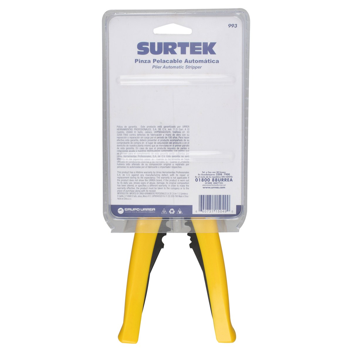 Pinza pelacable 10-24 AWG de  8" automática Surtek - Imagen 4