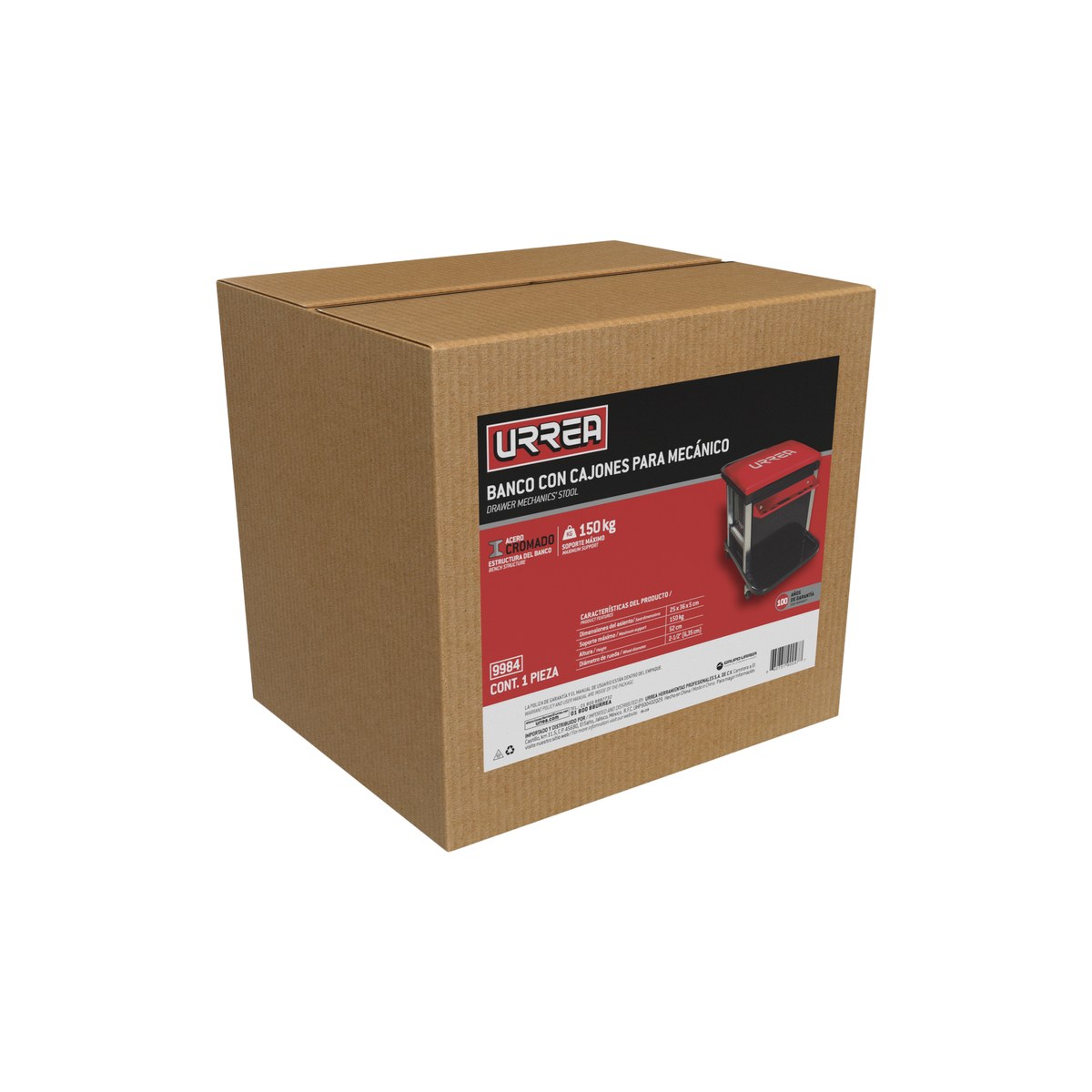 Banco para mecánico con cajones, 46 cm Urrea - Imagen 2