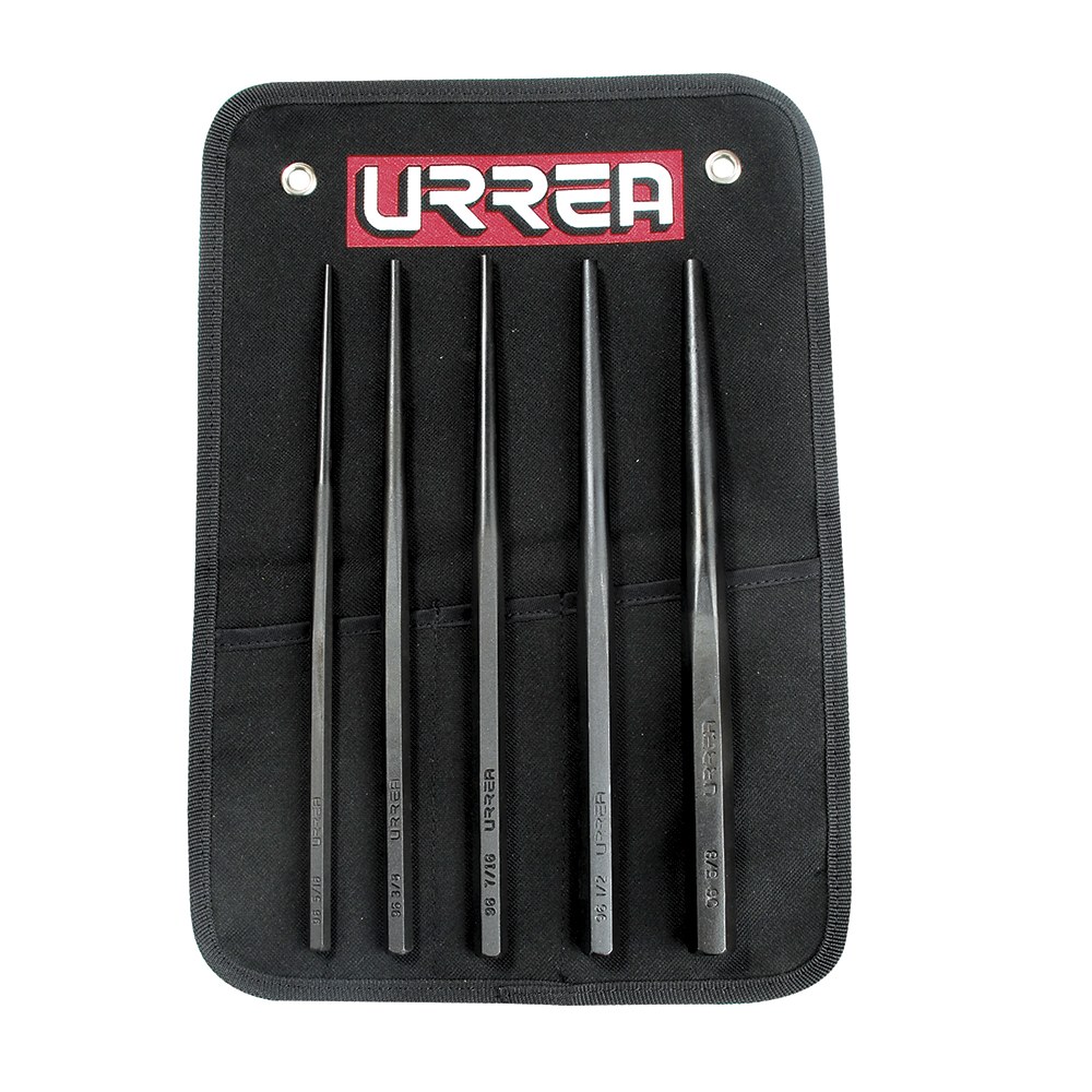 Juego de punzones guía botador largos,  5 piezas Urrea