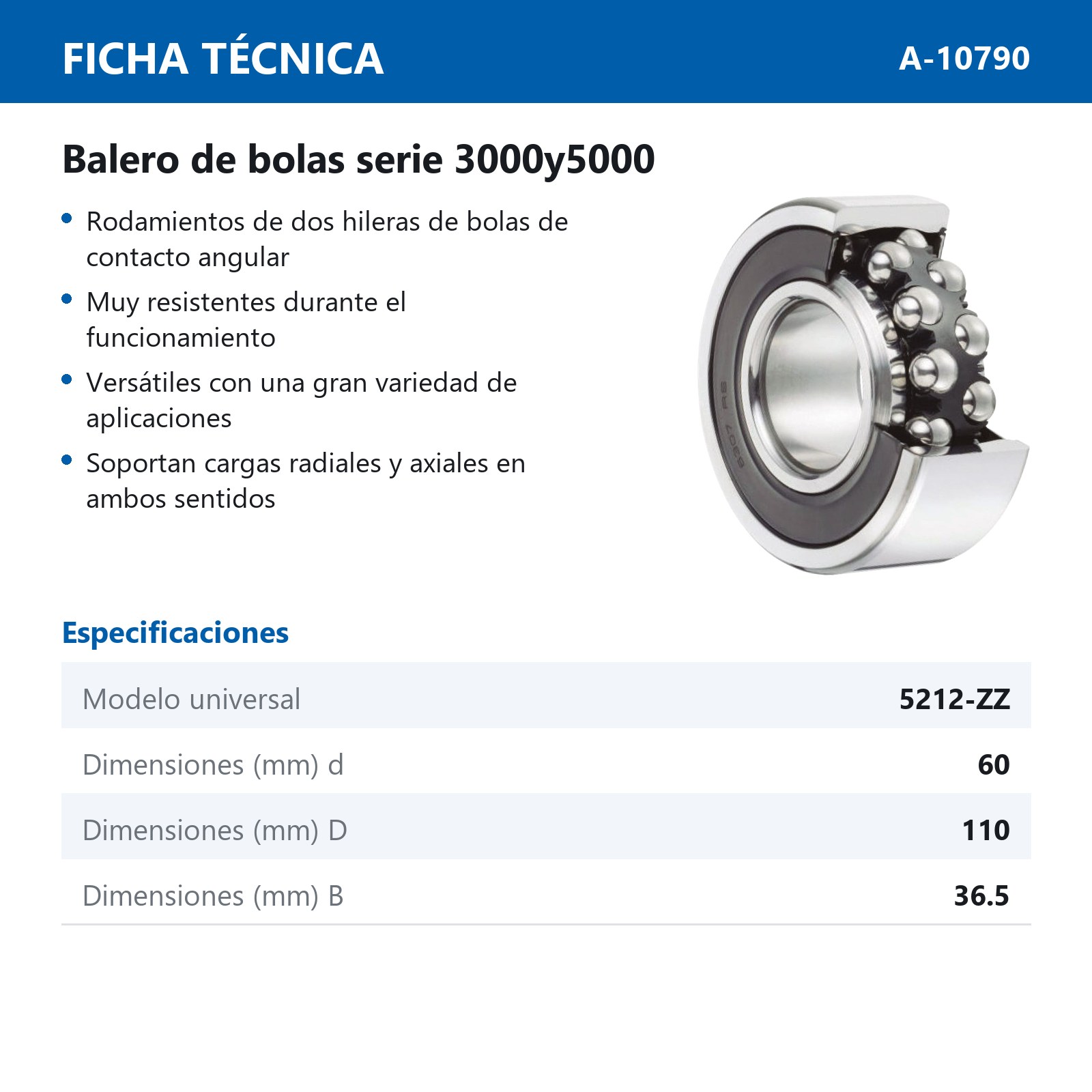 BALERO 5212-ZZ - Imagen 2