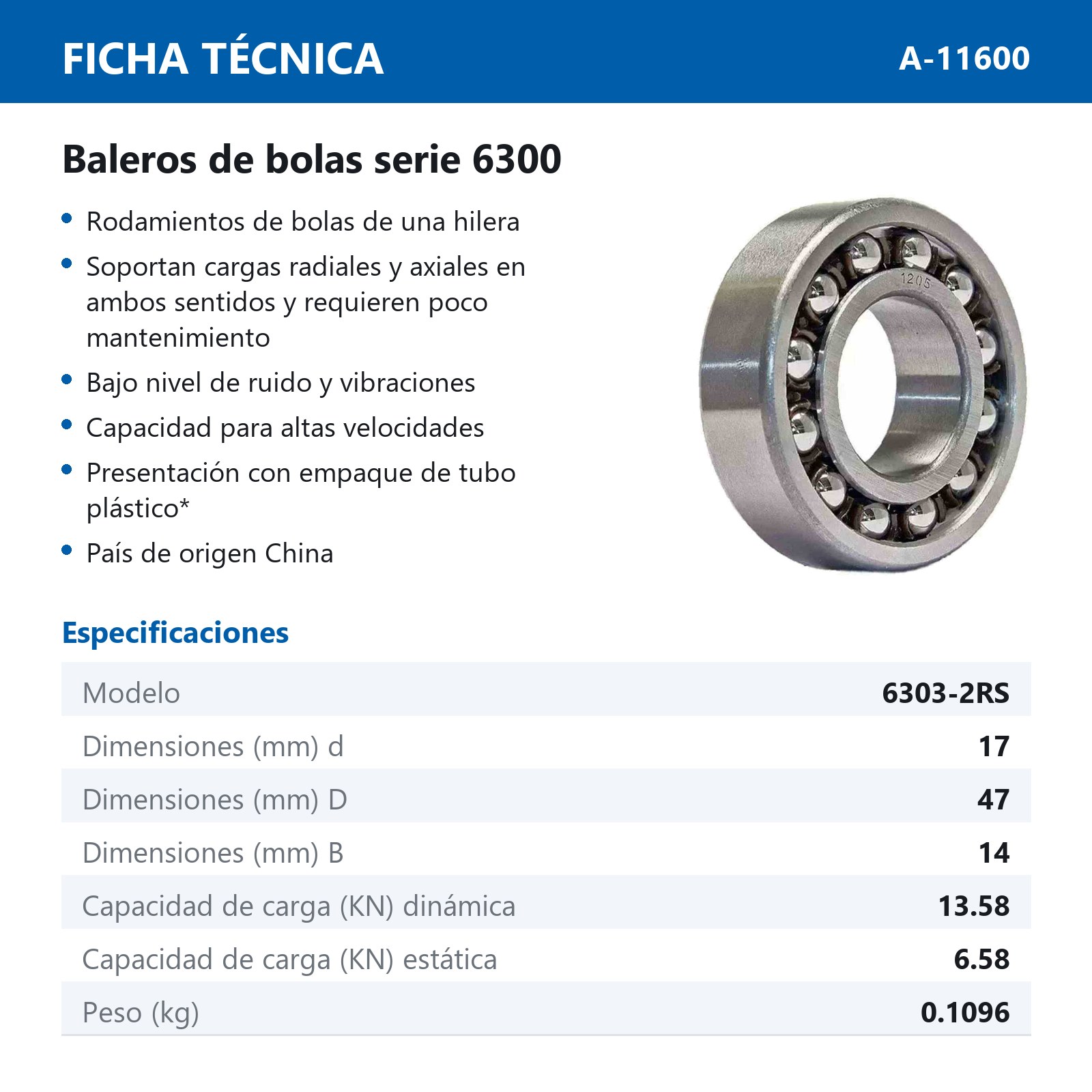 BALERO 6303-2RS - Imagen 2