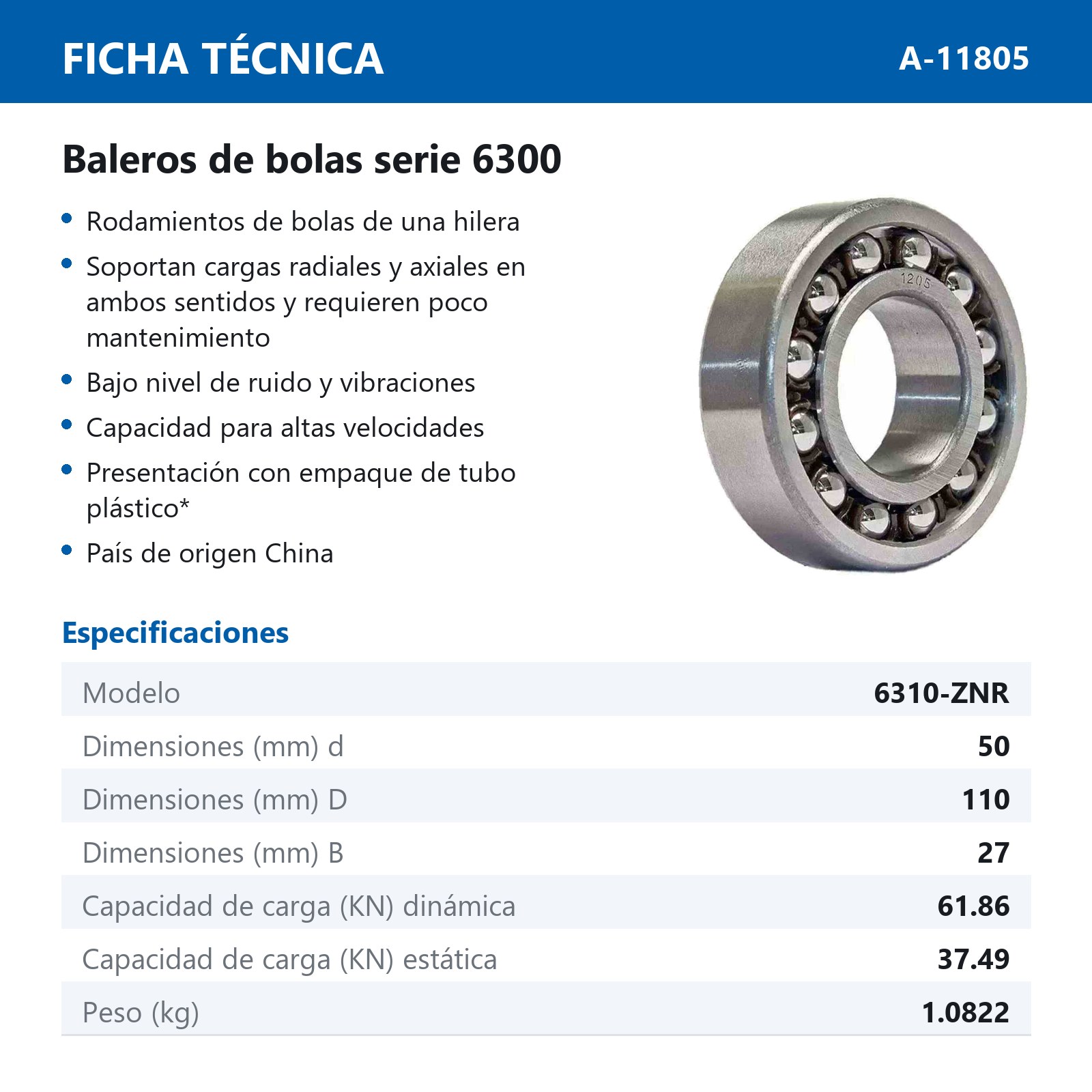 BALERO 6310-ZNR - Imagen 2