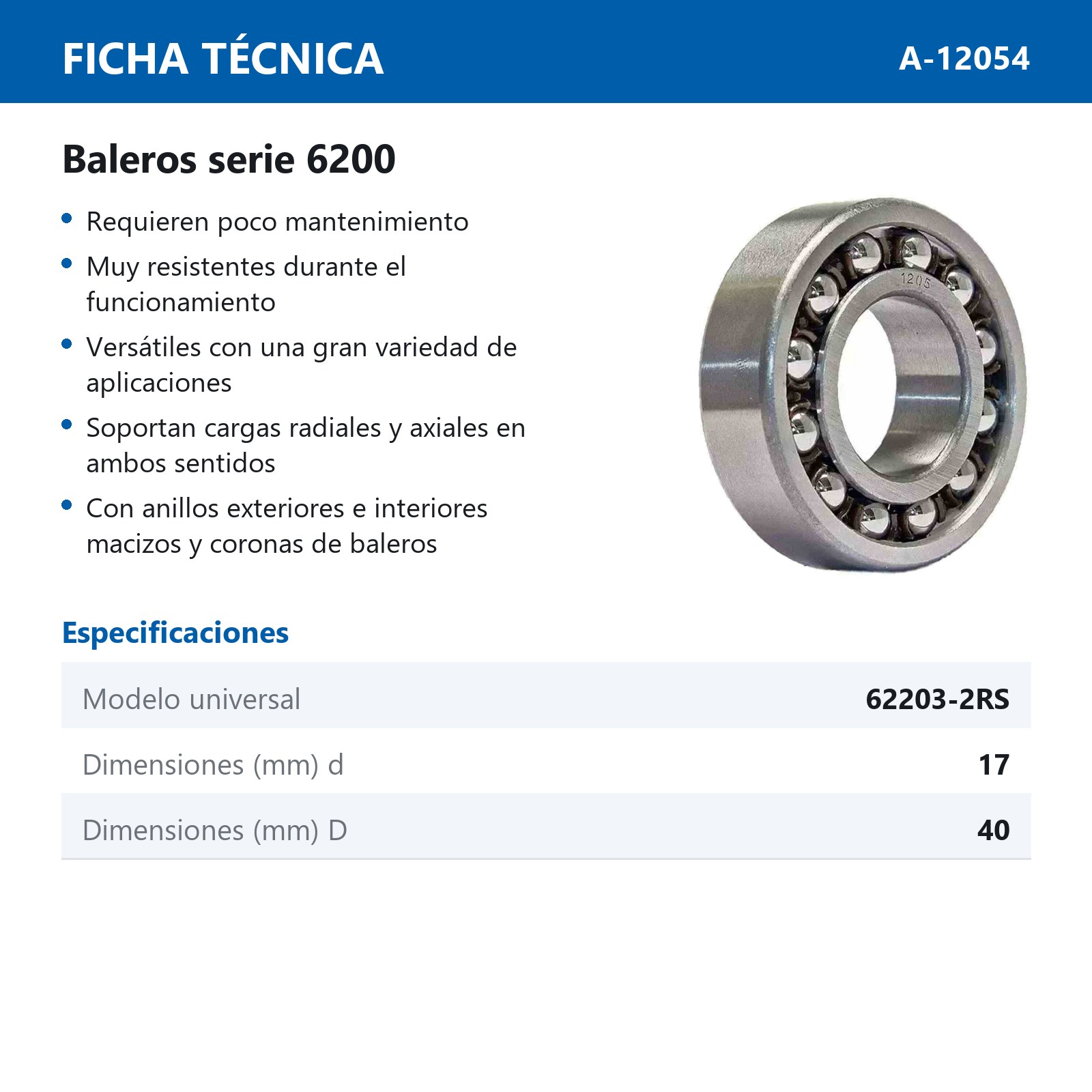 BALERO 62203-2RS - Imagen 2