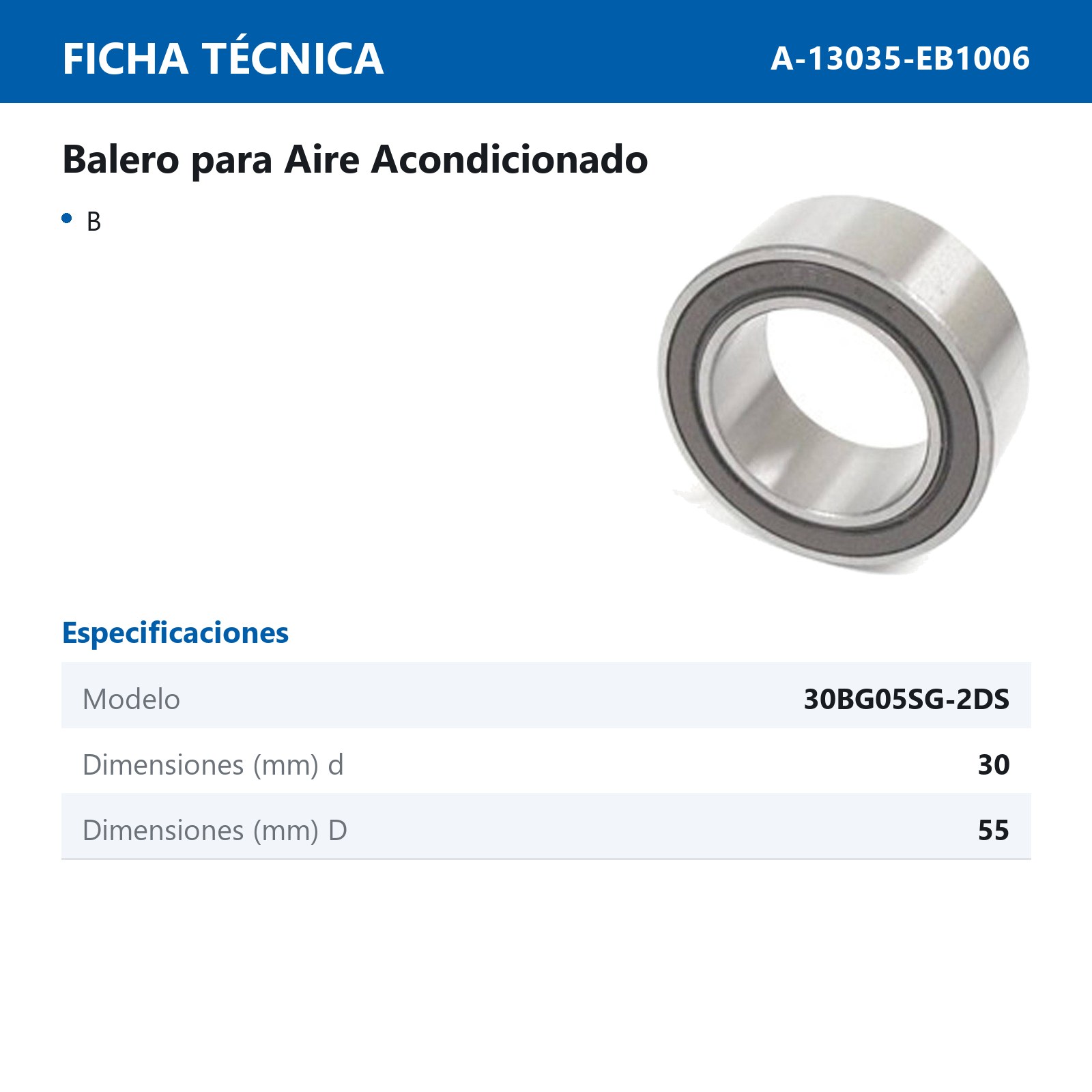 BALERO AC 30BG05SG-2DS  30 X 55 X 23 - Imagen 2