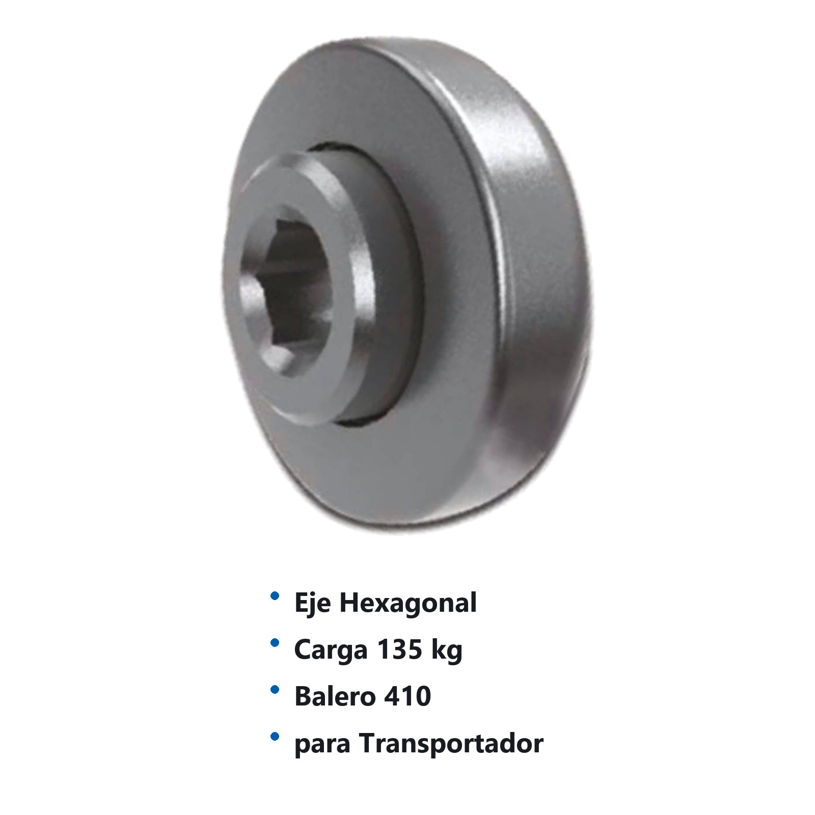 BALERO 410 PARA TRANSPORTADOR 1-11/16 X 7/16 X 3/8 HEXAGONAL - Imagen 2