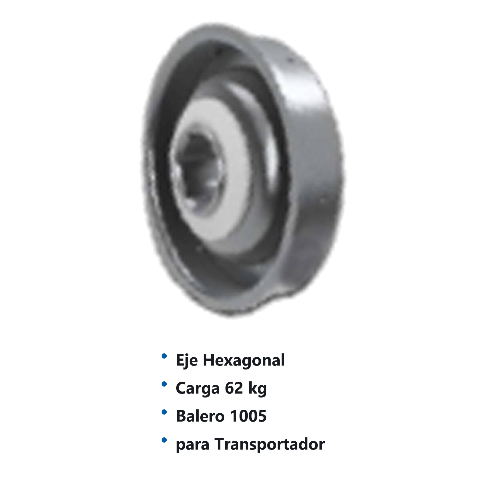 BALERO 1005 PARA TRANSPORTADOR 1-7/8 X 1-25/32 X 7/16" HEXAGONAL - Imagen 2