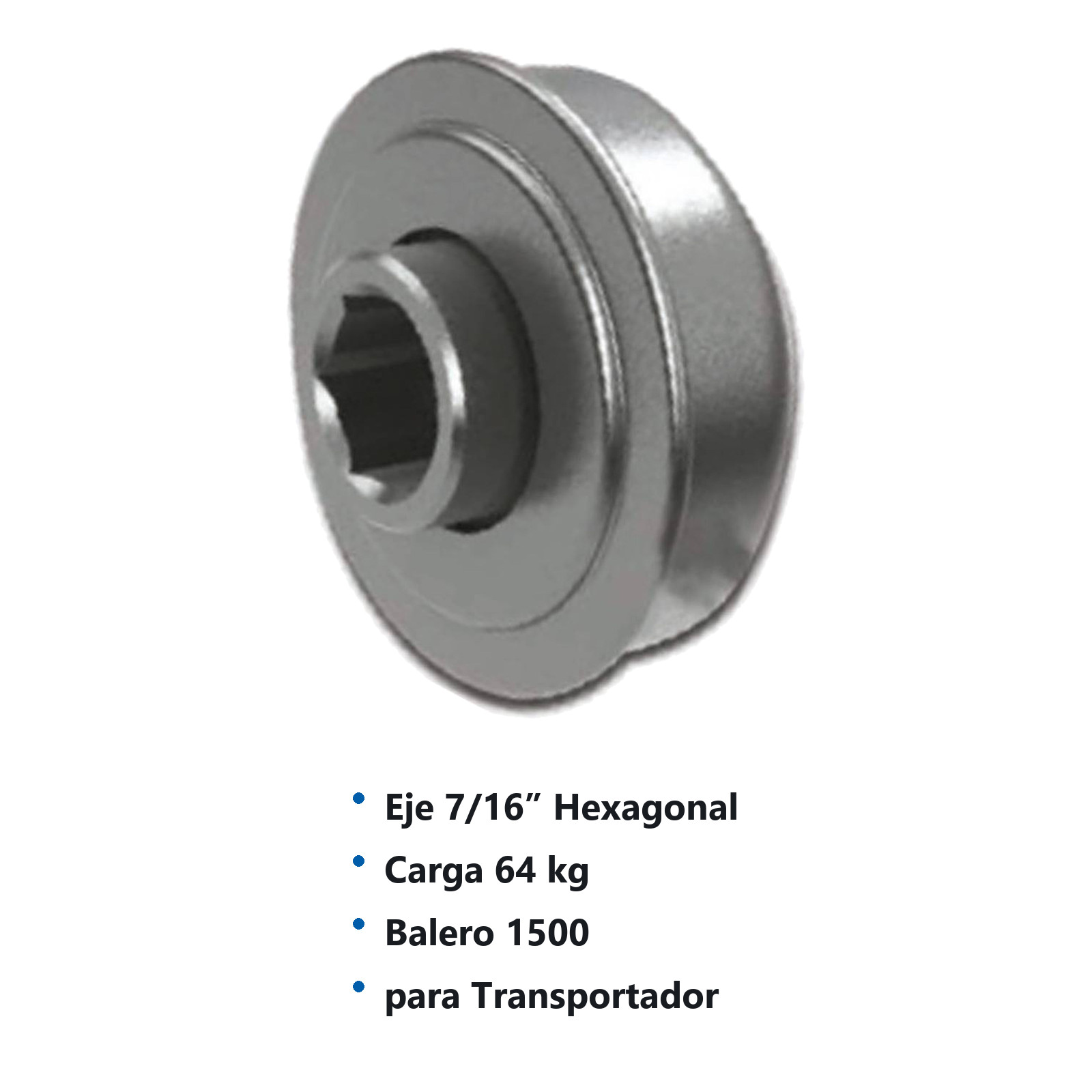 BALERO 1500 PARA TRANSPORTADOR 1-5/8 X 1-1/2 X 7/16" HEXAGONAL - Imagen 2