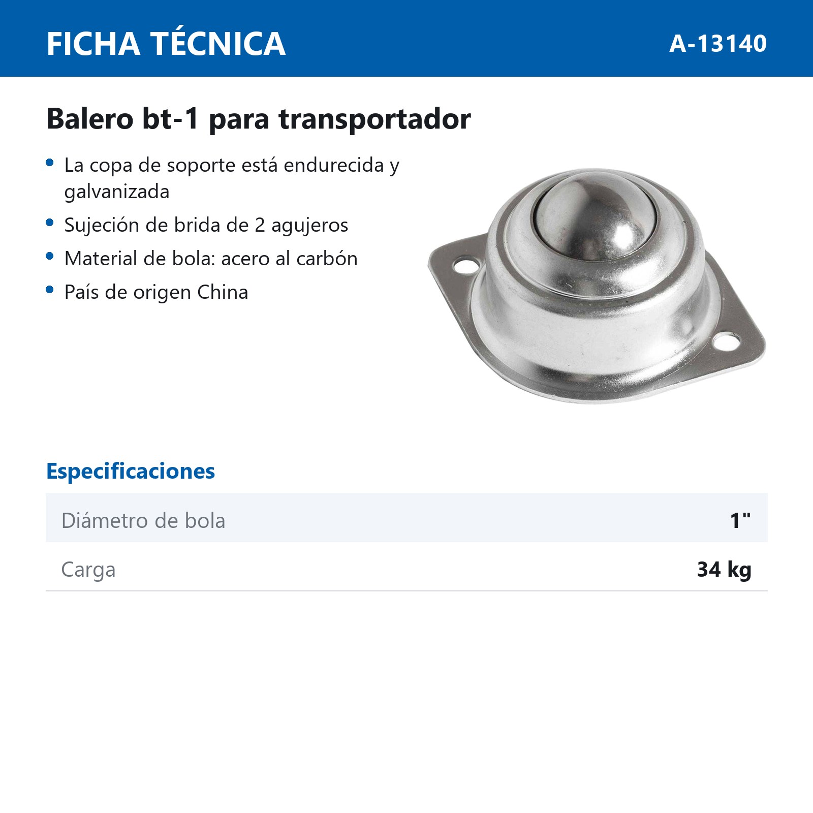 BALERO BT-1 PARA TRANSPORTADOR CON BASE - Imagen 2