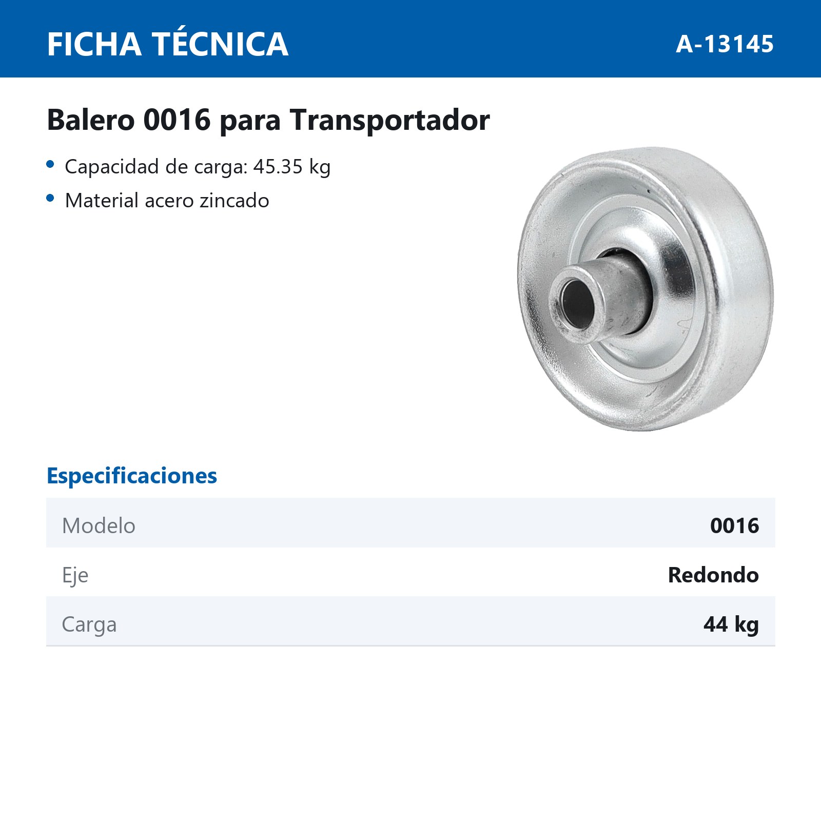 RUEDA PARA TRANSPORTADOR #0016 - Imagen 2