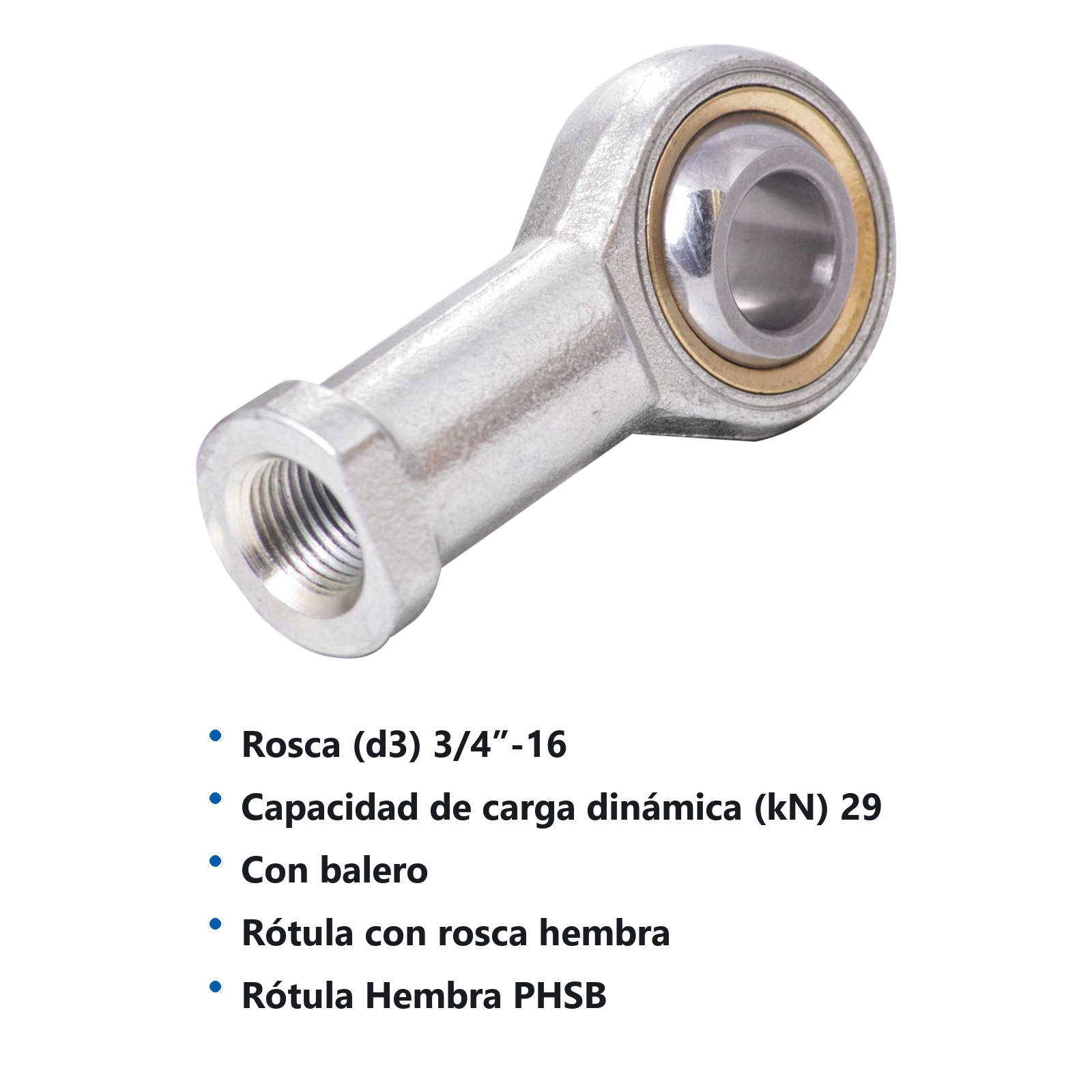 ROTULA HEMBRA IZQ. PHSB-12 L 3/4-16 - Imagen 2