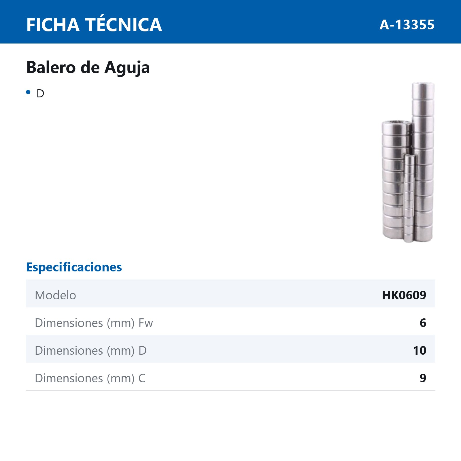 BALERO DE AGUJA HK0609 - Imagen 2