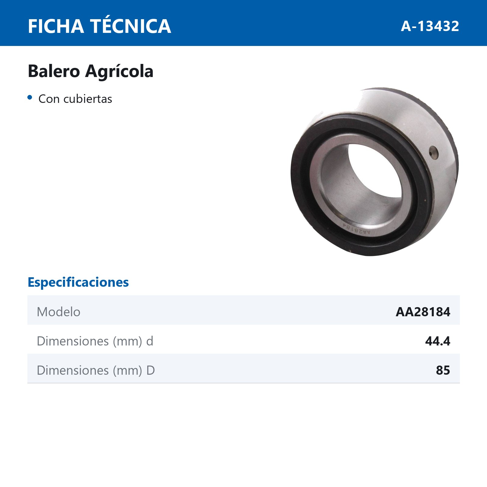 REPUESTO AA28184 P/CHUMACERA AP28184 - Imagen 2