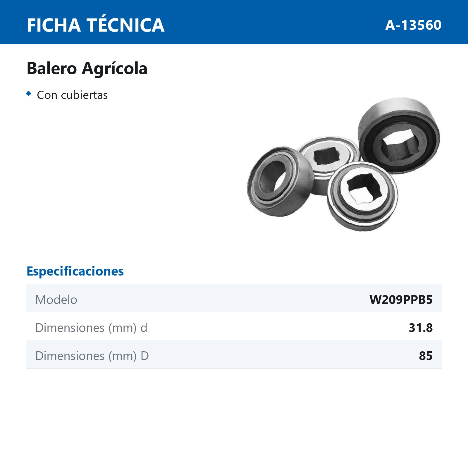BALERO W209PPB5                                   1-1/4 X 3.3465 X 1.438 X 1.188 - Imagen 2