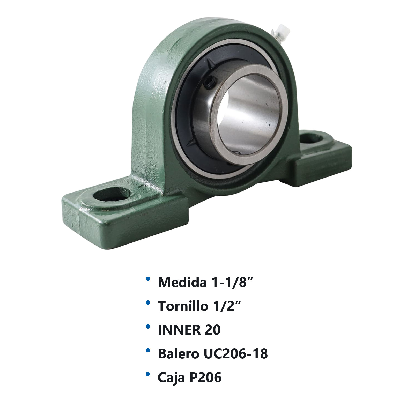 CHUMACERA DE PISO  UCP206-18 1 1/8" - Imagen 3