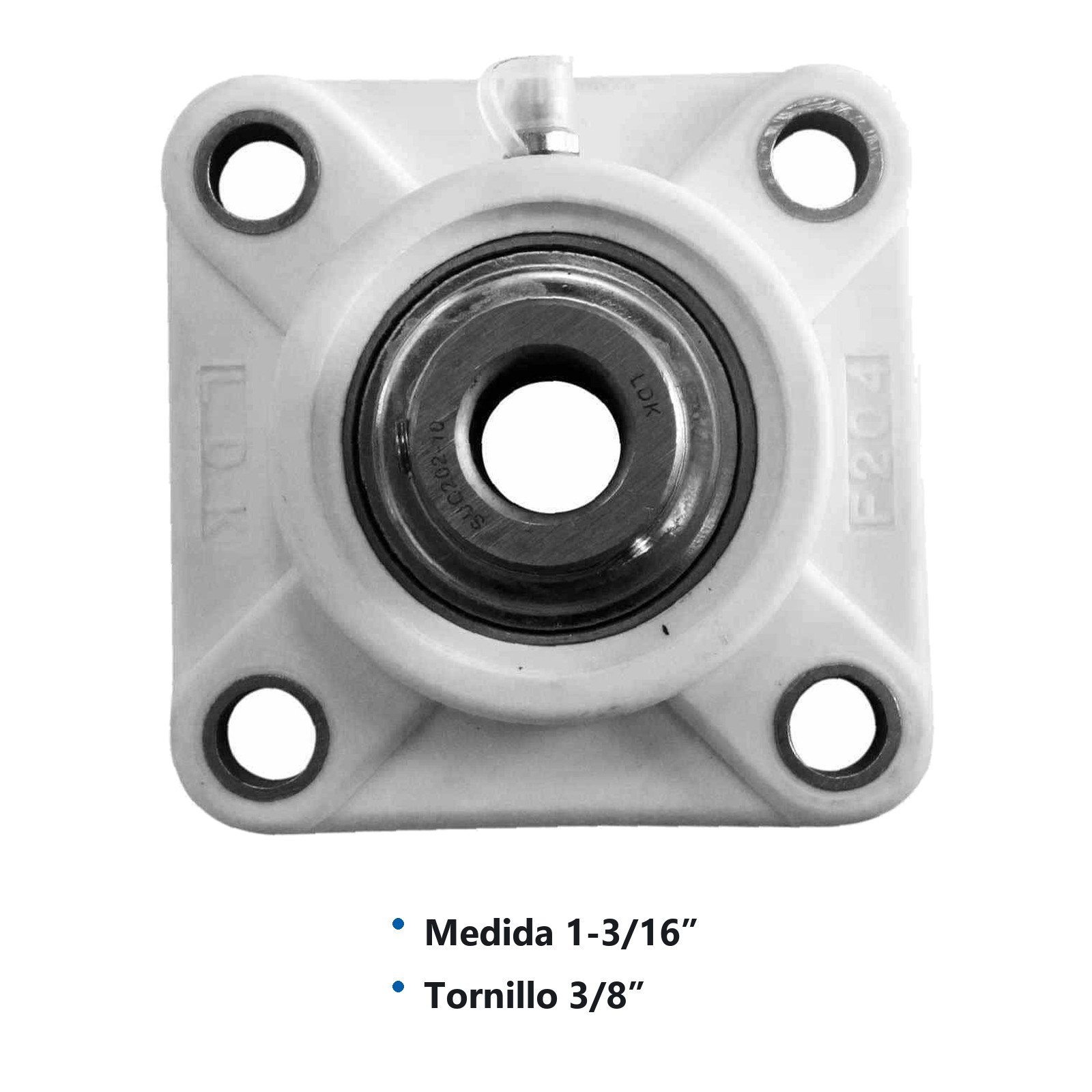 CHUMACERA DE PARED  4T.    UCF206-19 1 3/16" ALIMENTICIA - Imagen 2