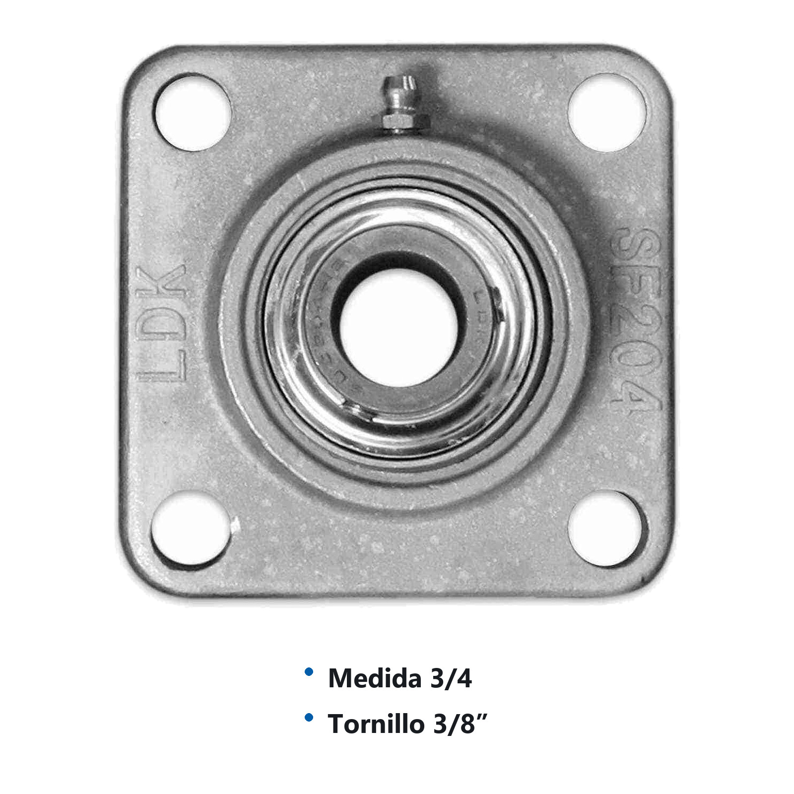 CHUMACERA DE PARED  4T.    UCF204-12 3/4 INOX. - Imagen 2