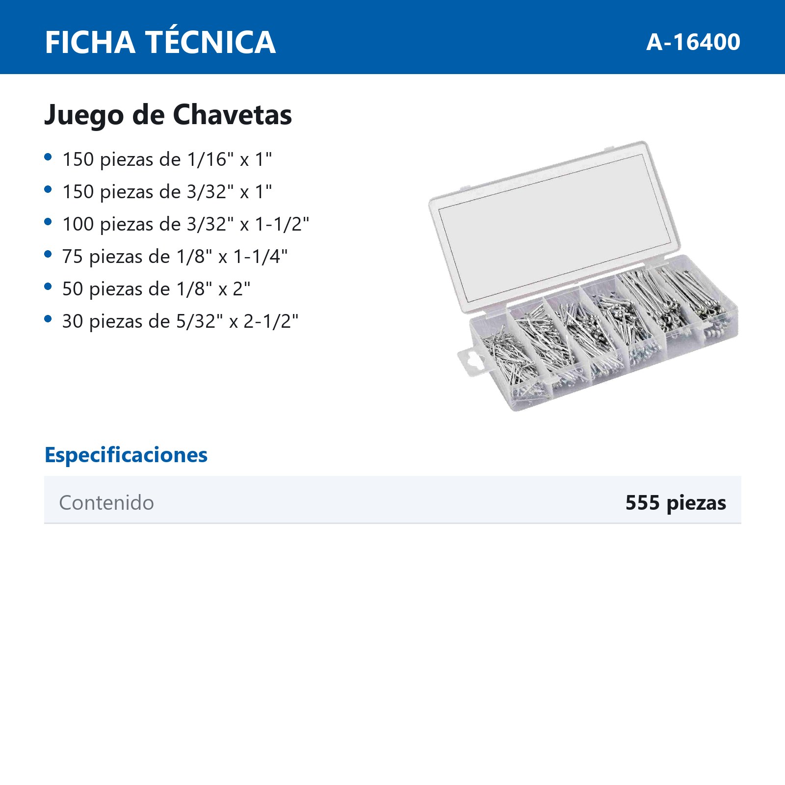 JGO DE CHAVETAS 555 PZAS - Imagen 2