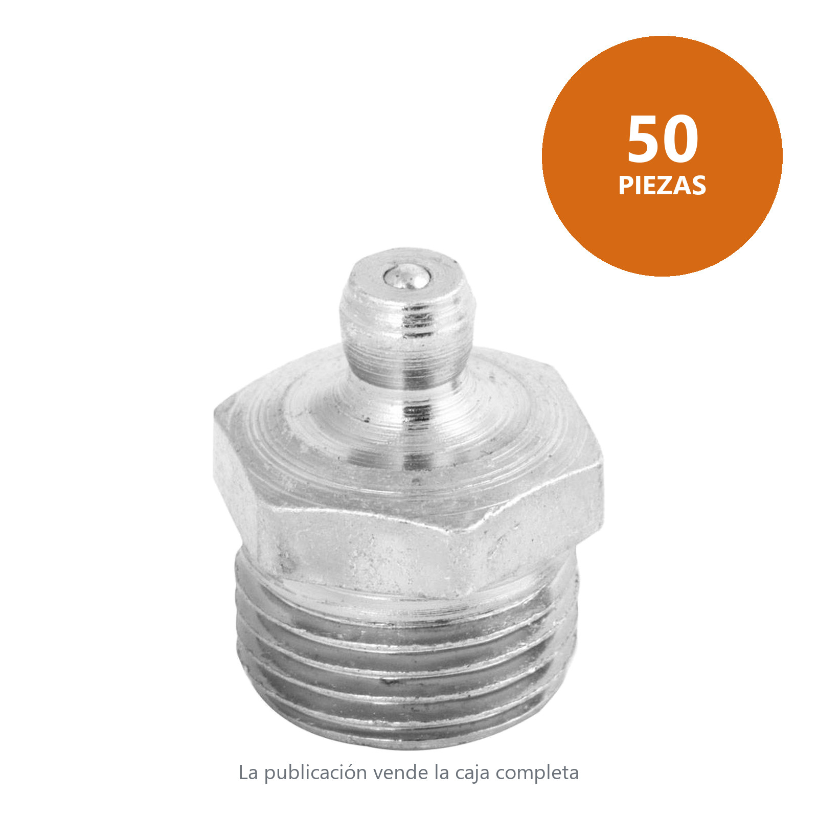 GRASERA 1/4-18 RECTA NPT INOXIDABLE (Precio x pieza - Empaque c/50 pzas) - Imagen 2