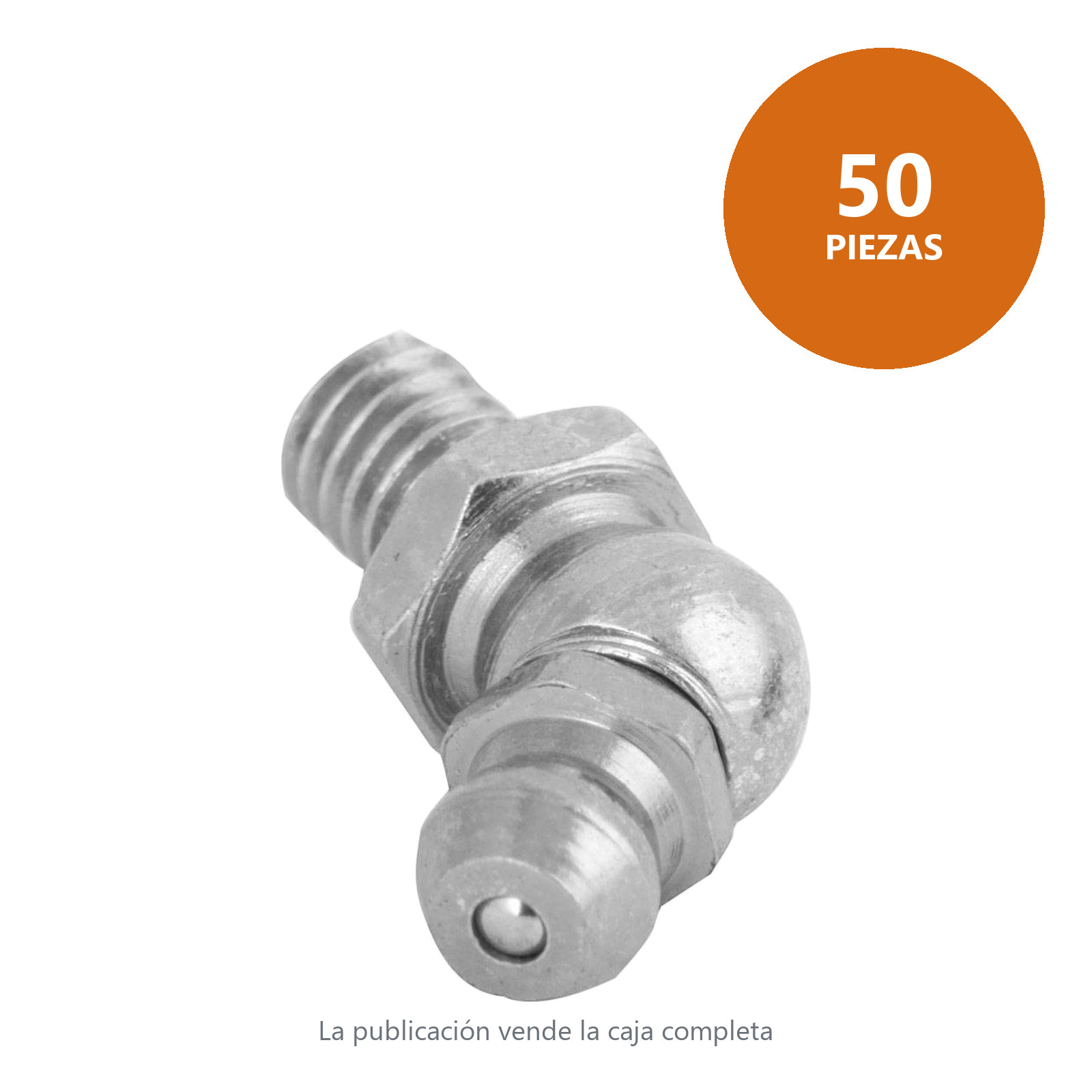 GRASERA 1/4-18 45°NPT INOXIDABLE (Precio x pieza - Empaque c/50 pzas) - Imagen 2