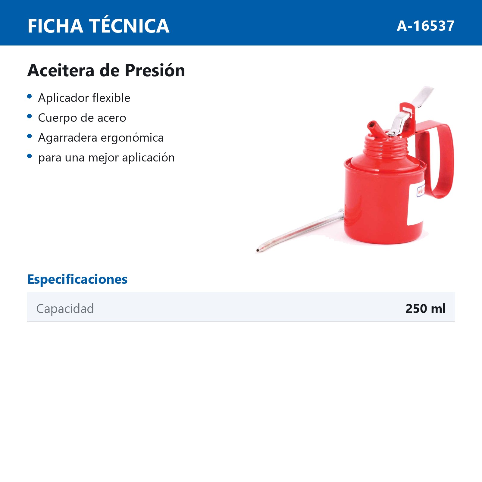 ACEITERA D/PRESION 250ML - Imagen 2