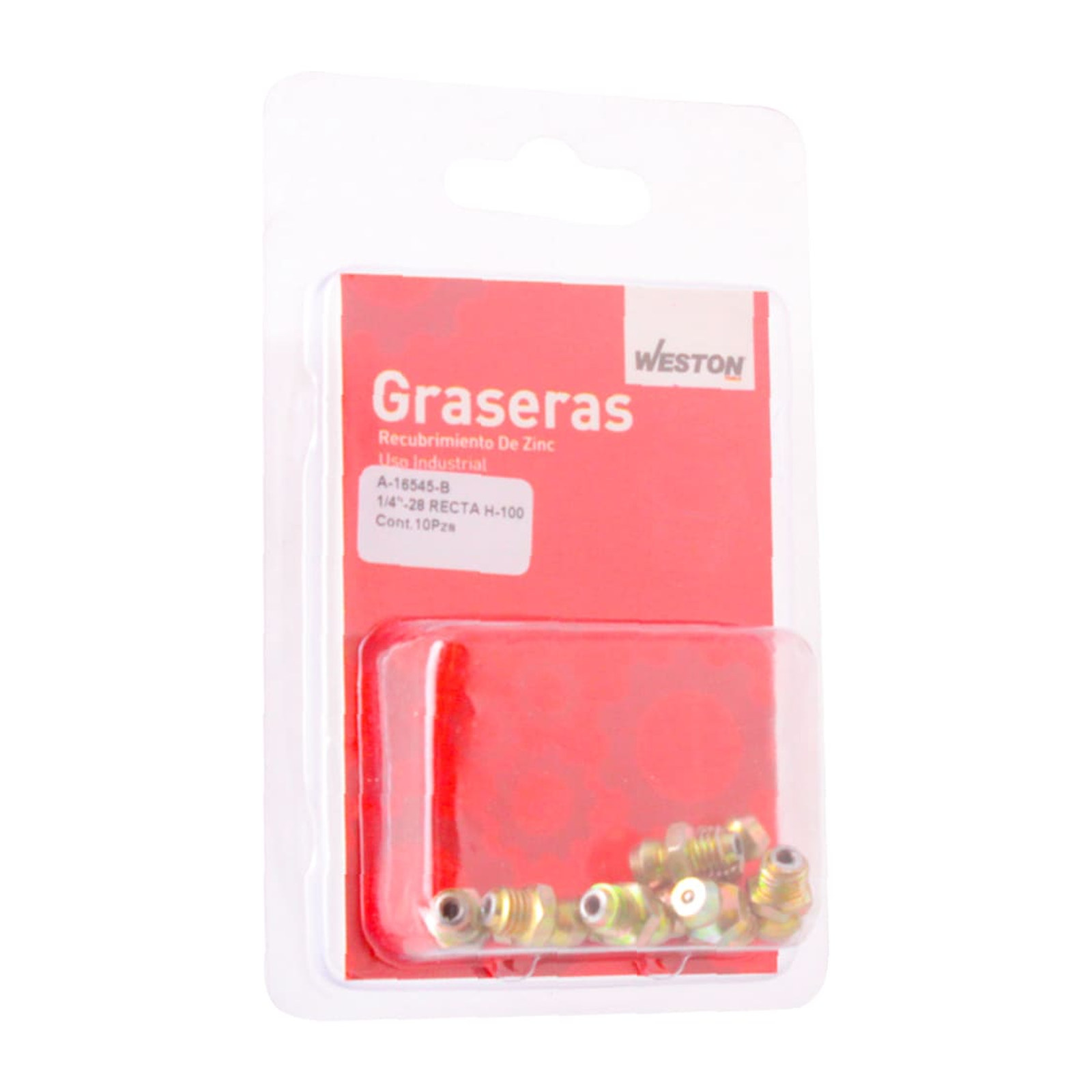 GRASERA M8 X 1 RECTA BLISTER DE 10 PIEZAS - Imagen 3