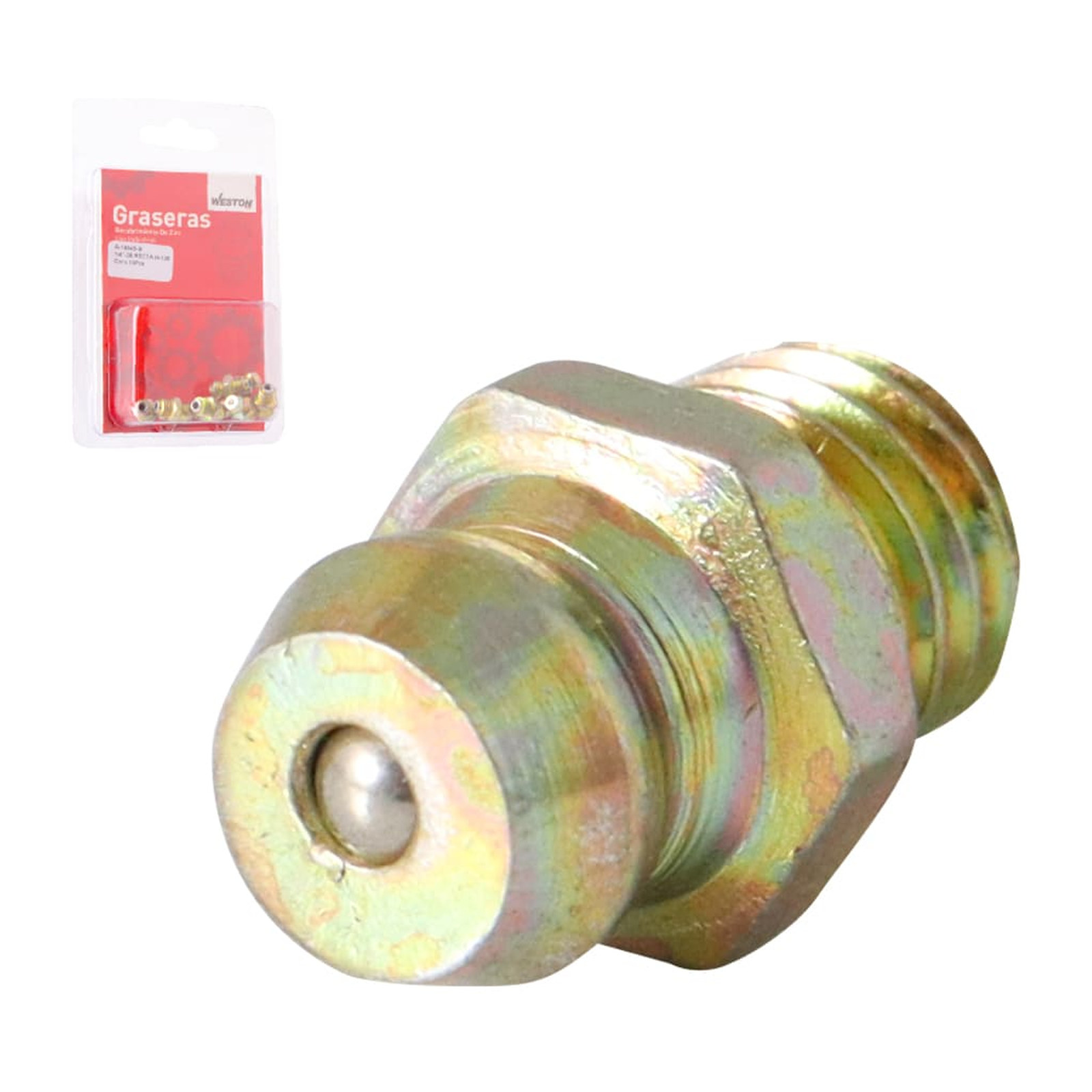 Grasera Recta M10 x 1 Weston - Blister 10 Piezas
