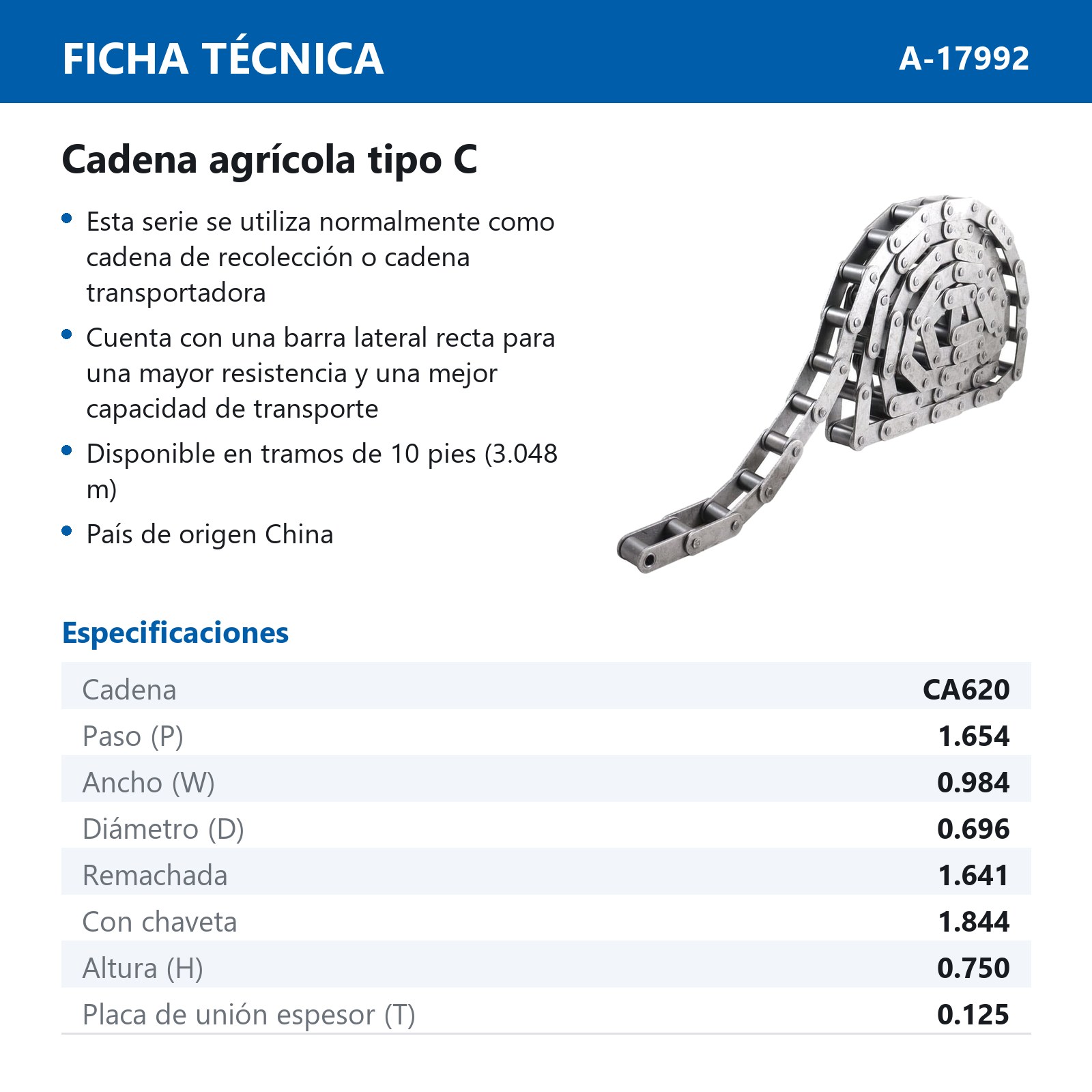 CADENA CA620 (CAJA DE 10 PIES) - Imagen 3