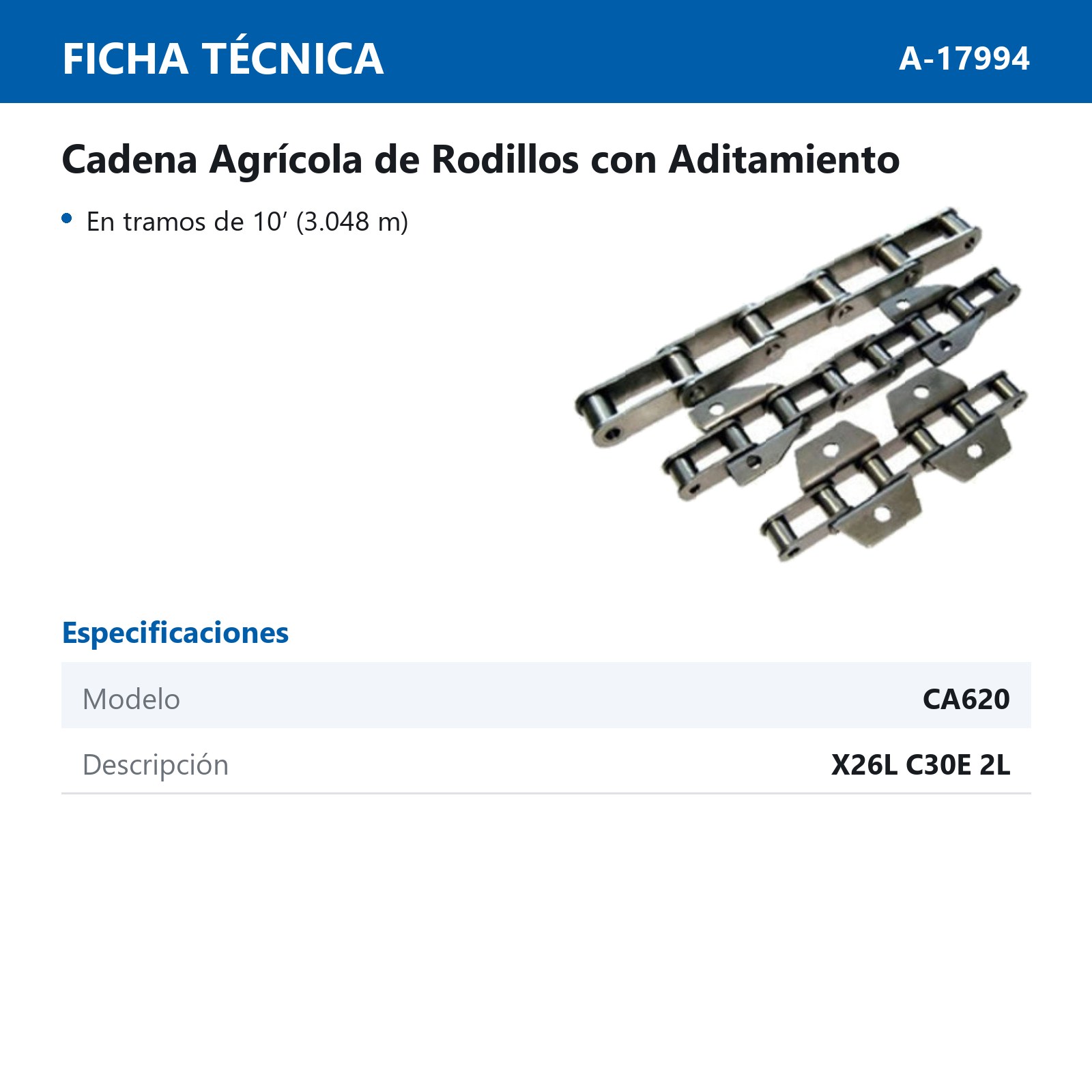 CADENA CA620X26L C30E 2L - Imagen 2