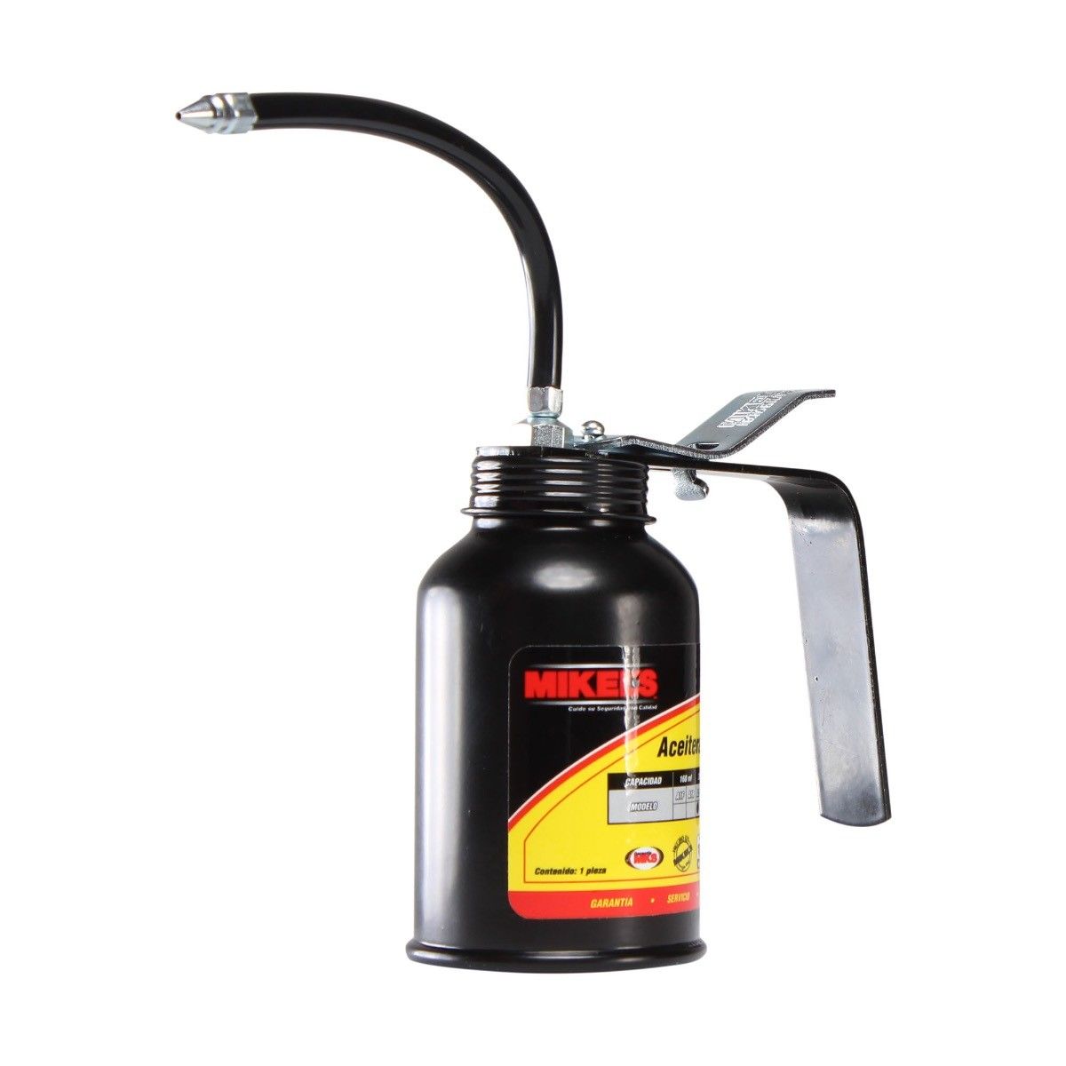 MIKELS A2F Aceitera de presión, bote de acero, tubo flexible (250 ml) - Imagen 2