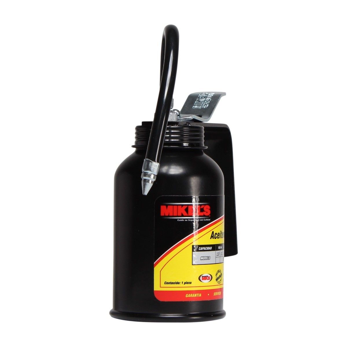 MIKELS A2F Aceitera de presión, bote de acero, tubo flexible (250 ml) - Imagen 3